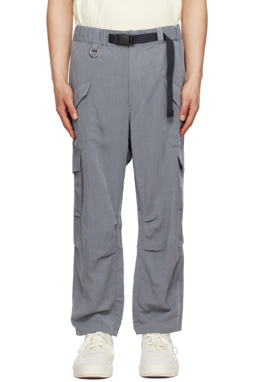 Y-3 × Yohji Yamamoto Y-3 Gray Wide Leg Cargo Pants - Small Size US 30 / EU 46 - 1 Thumbnail