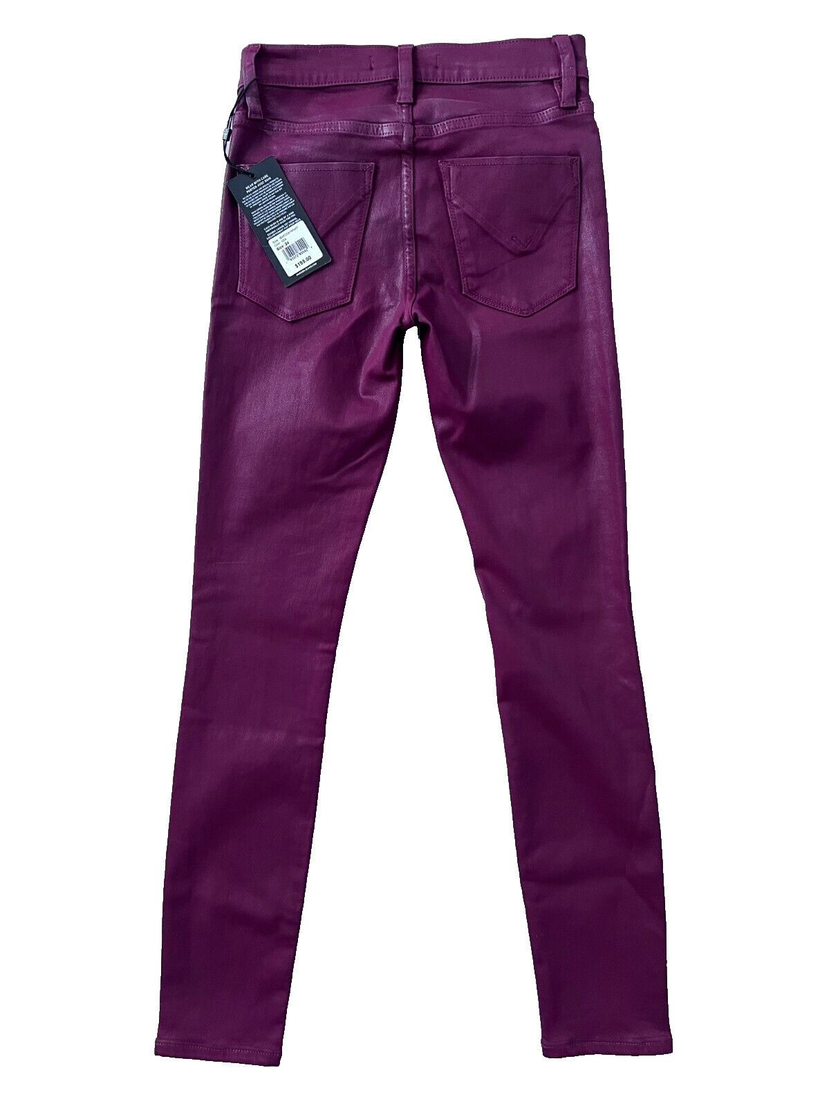 Hudson Hudson Jeans Nico Super Skinny Cabernet Coated Red ( 24 ) Size 24" / US 00 / IT 34 - 3 Thumbnail