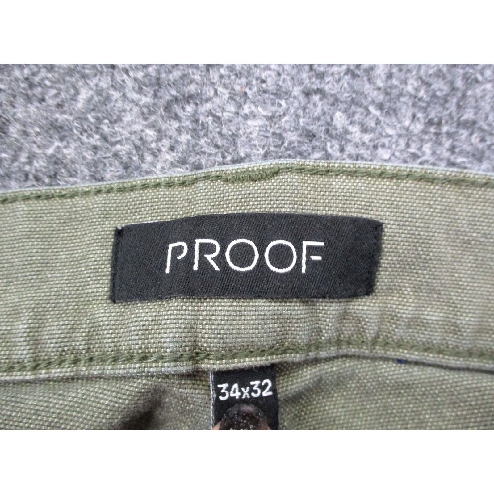 Vintage Proof Mens Green Chino Pants 34x32 Straight Vintage? No. Preppy Style, 5-Pocket, Button Zip, Cotton Lycra, Regular Fit Size US 34 / EU 50 - 7 Thumbnail