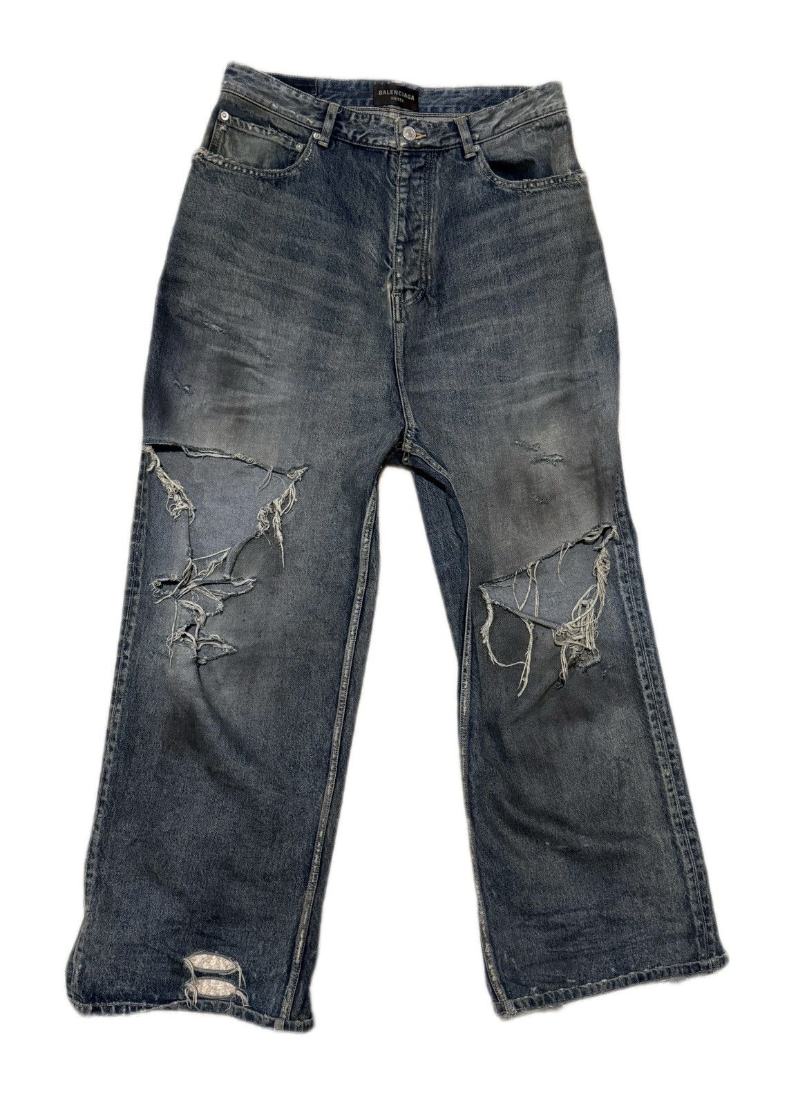 Balenciaga Mud Show Baggy Graffiti Ring Denim Jeans (M) | Grailed