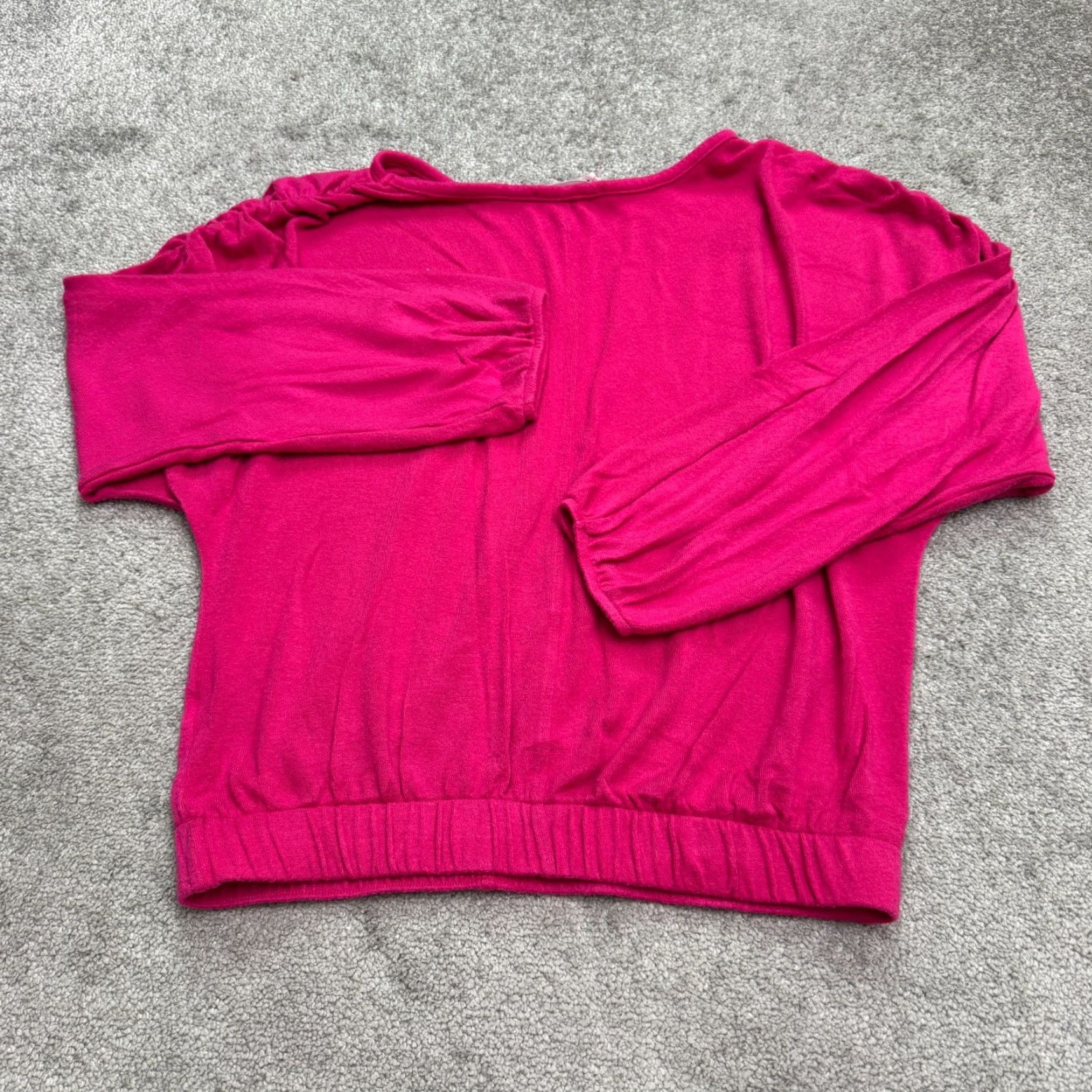 Anthropologie Anthropologie Sweater Womens Medium Pink Elastic Waist Self Contrast Lounge Top Size M / US 6-8 / IT 42-44 - 2 Thumbnail