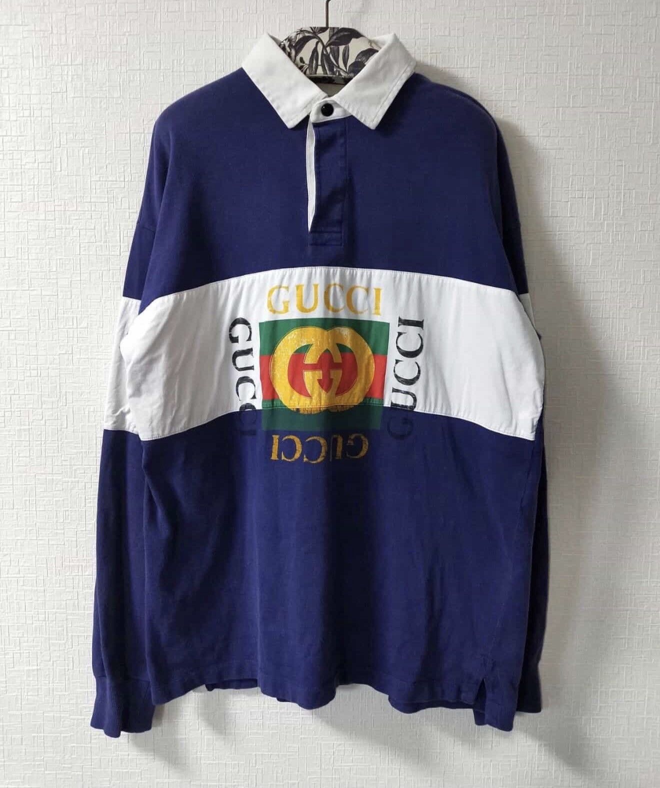 Gucci GUCCI Rugby Logo Longsleeve Polo Shirt Demna Tom Ford Runway Size US M / EU 48-50 / 2 - 1 Thumbnail