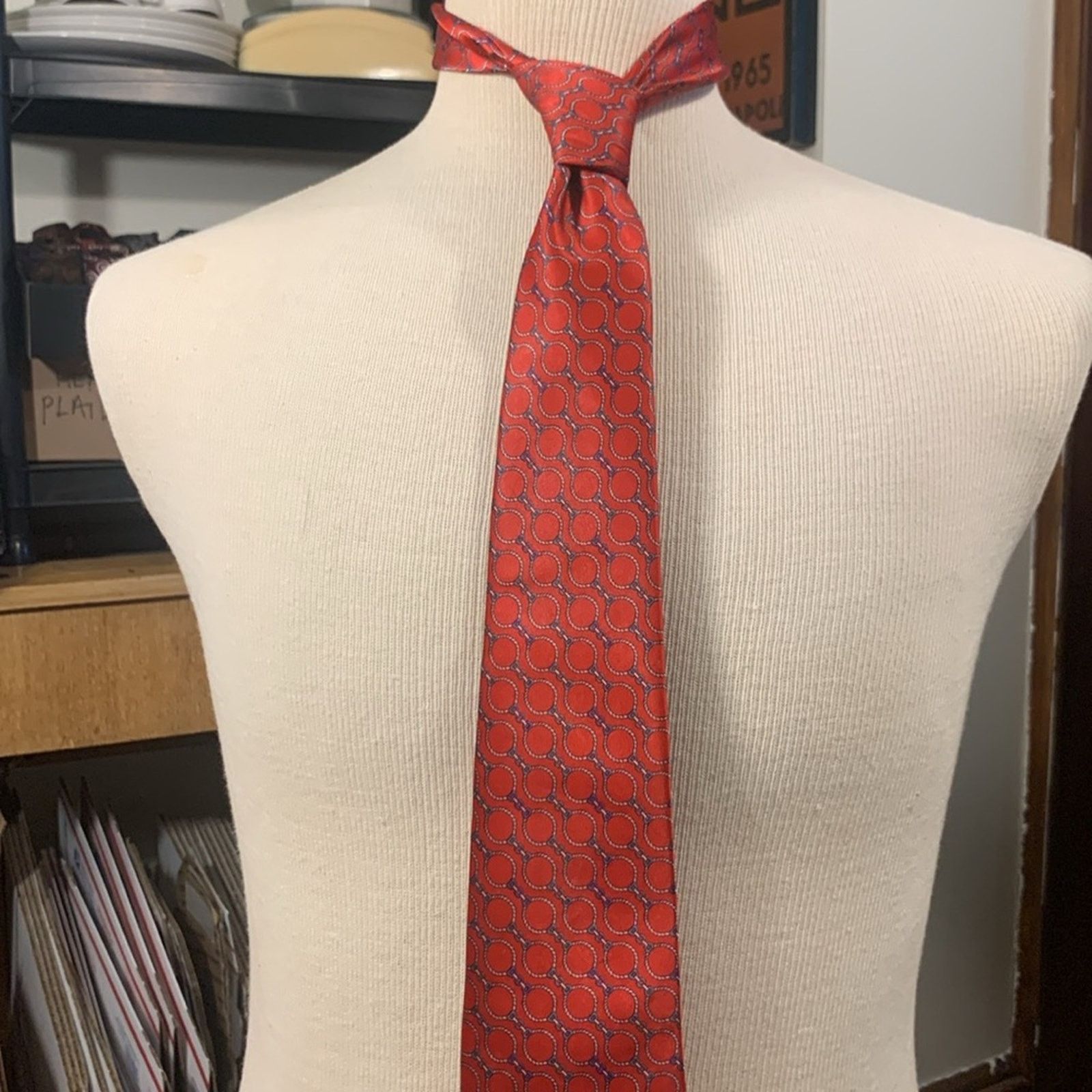 Vintage 70’s-80’s horsebit equestrian polo motifs tie,designer style Size ONE SIZE - 4 Thumbnail