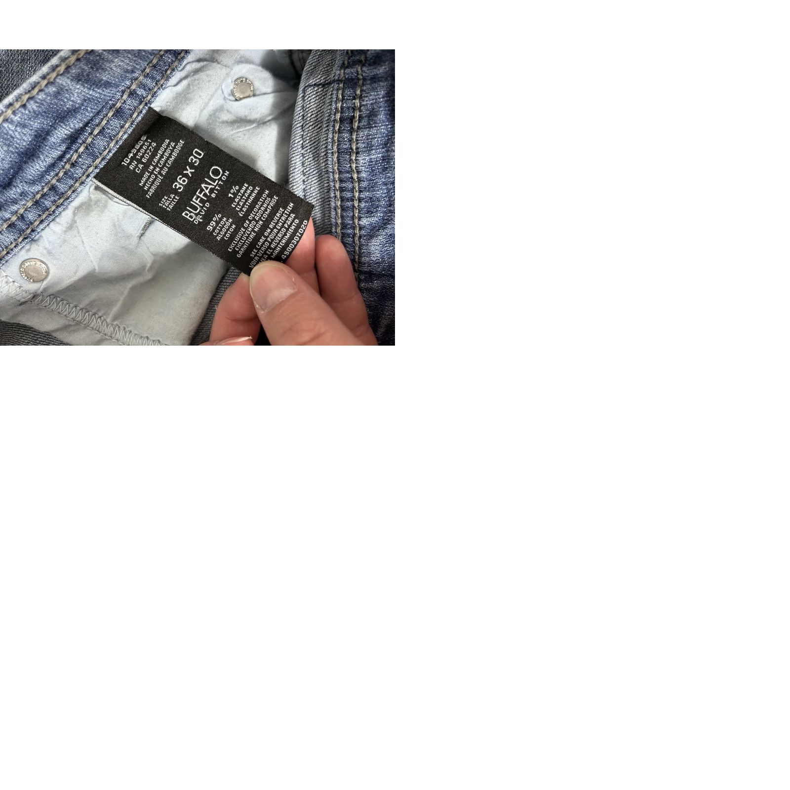 Buffalo David Bitton Buffalo David Bitton Jeans Jackson-X Straight Stretch Men's 36 x 30 Medium Wash Blue Denim Logo American Regular Mens Size US 36 / EU 52 - 10 Thumbnail