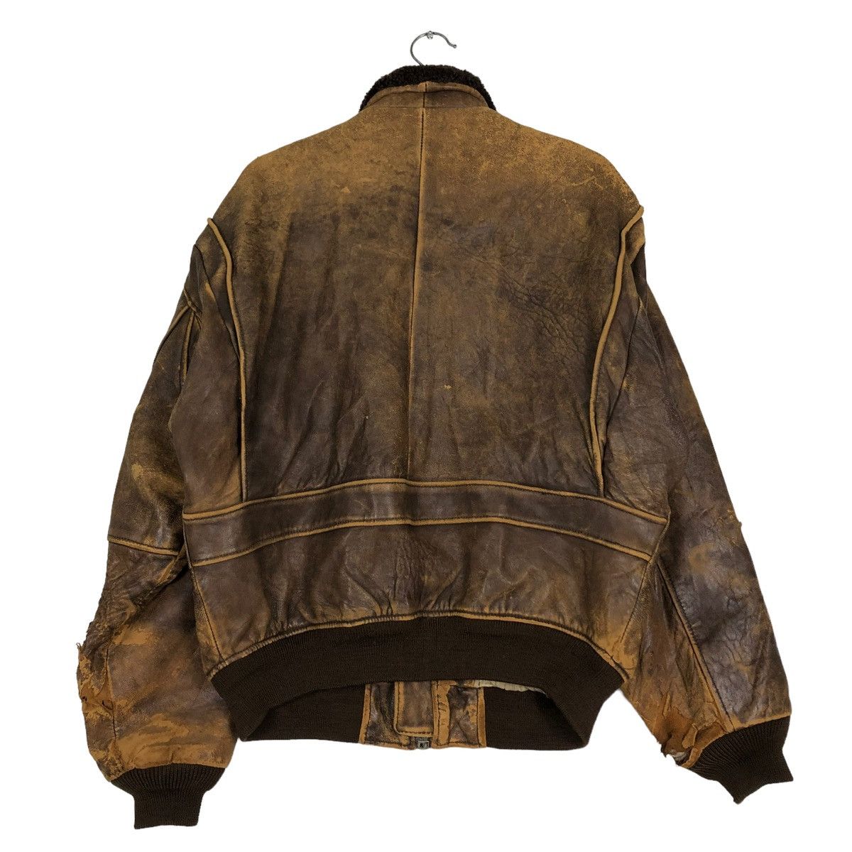 Toyo Enterprises 🔥VINTAGE FLY BOMBER LEATHER JACKET MILITARY BUZZ RICKSONS Size US L / EU 52-54 / 3 - 8 Thumbnail