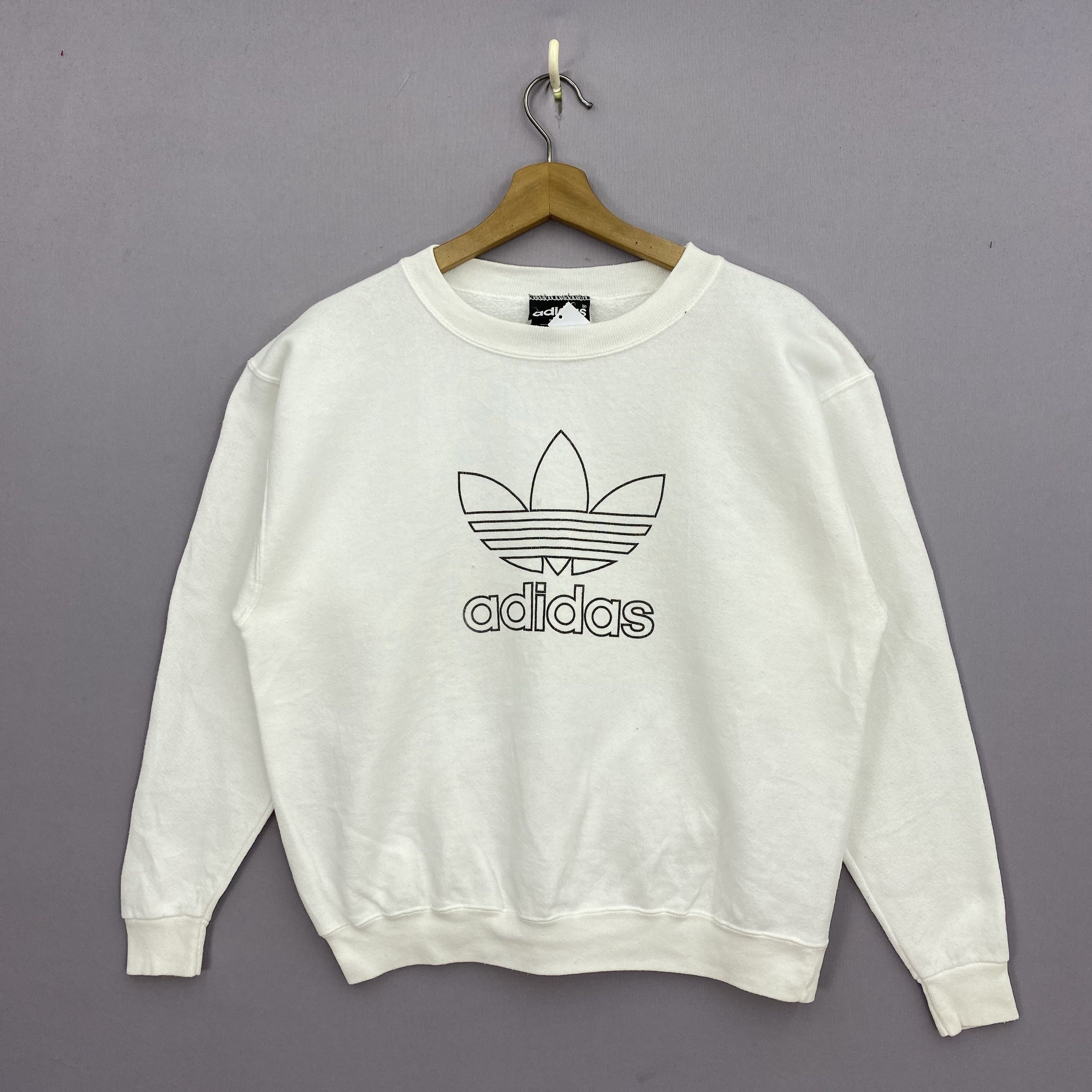 Adidas Vintage 90s Adidas Sweater Adidas Trefoil Sweatshirt Jumper Size US S / EU 44-46 / 1 - 1 Thumbnail