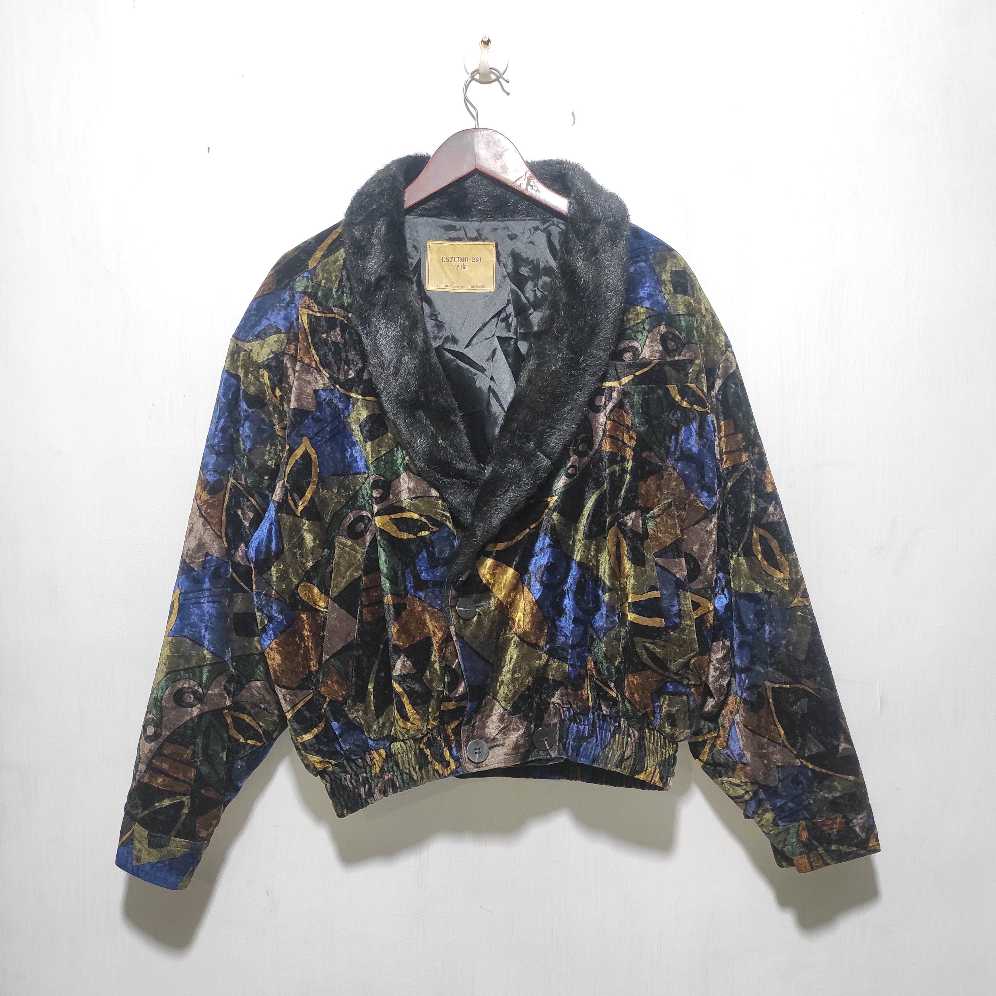 If Six Was Nine 🔥RARE L’STUDIO VELVET CARDIGAN FUR BLAZER COAT Size M / US 6-8 / IT 42-44 - 1 Thumbnail