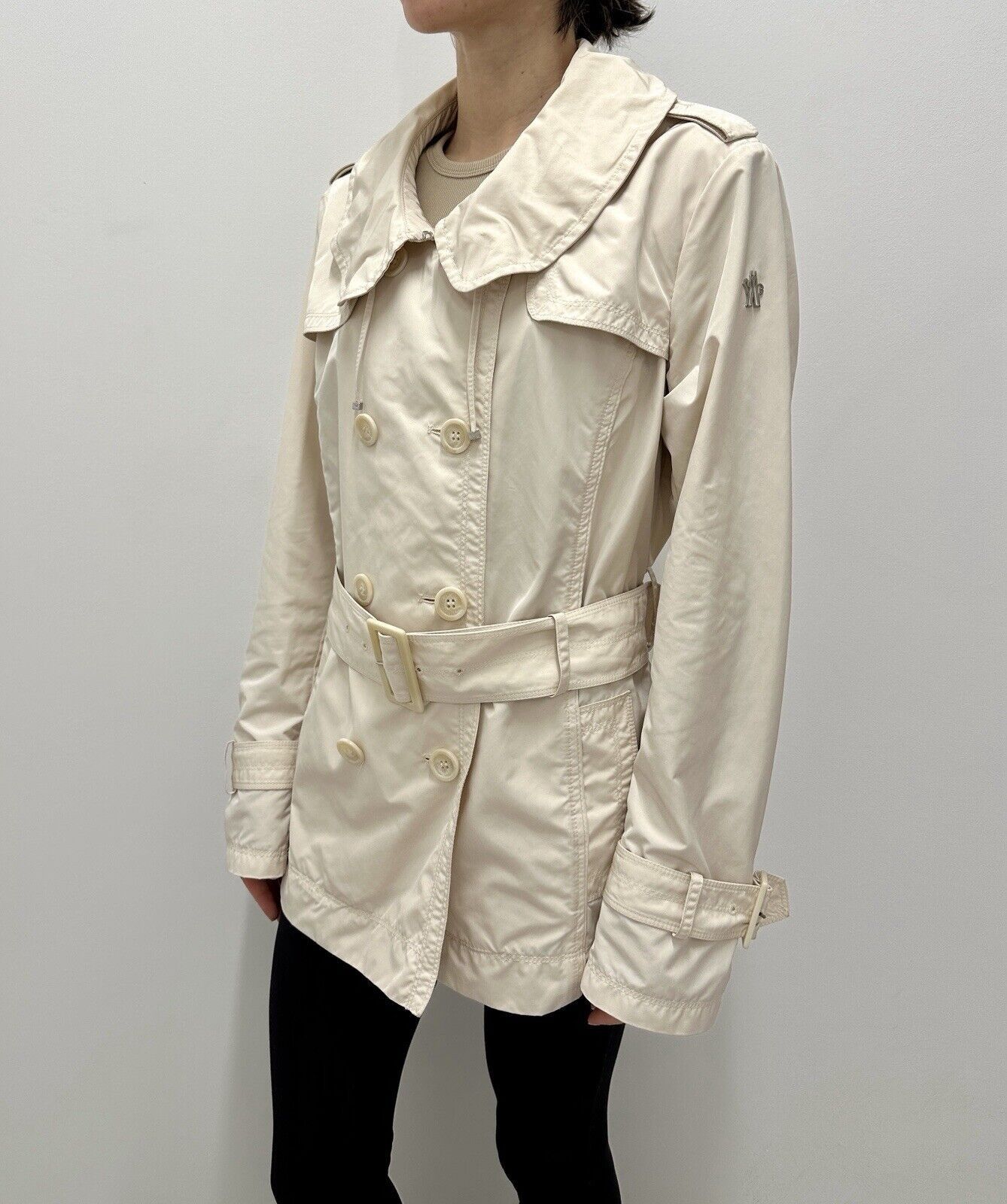 Moncler Moncler Nerine Women Belted Trench Coat Jacket Nylon Shirri Size L / US 10 / IT 46 - 1 Thumbnail