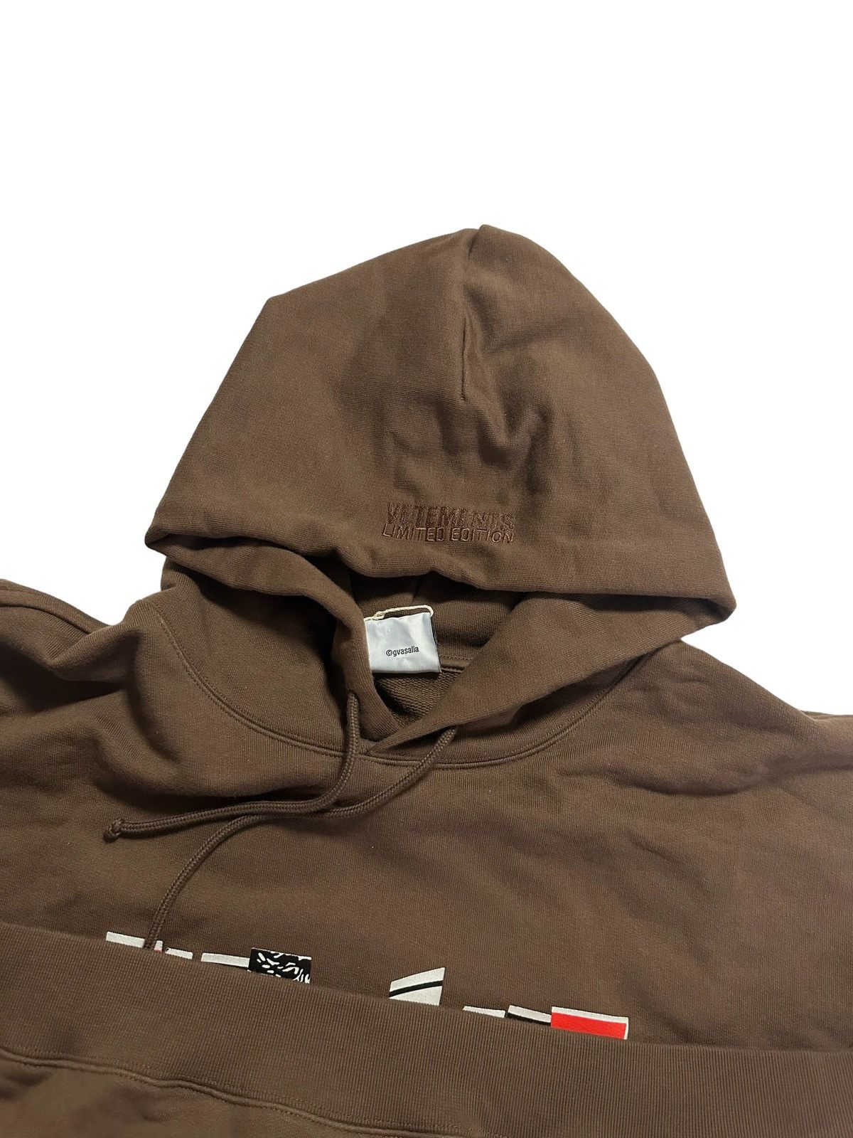 Vetements mixed logo hoodie