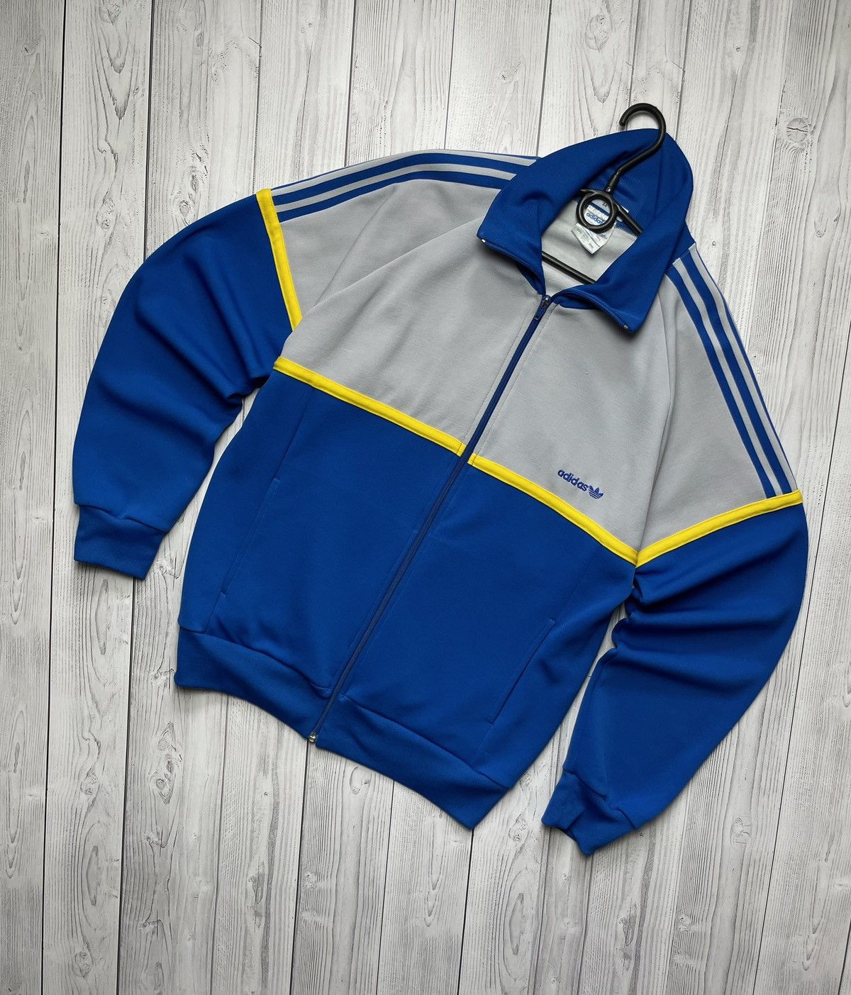 Adidas × Vintage Vintage retro adidas striped jacket Korea very rare size XL Size US XL / EU 56 / 4 - 1 Thumbnail