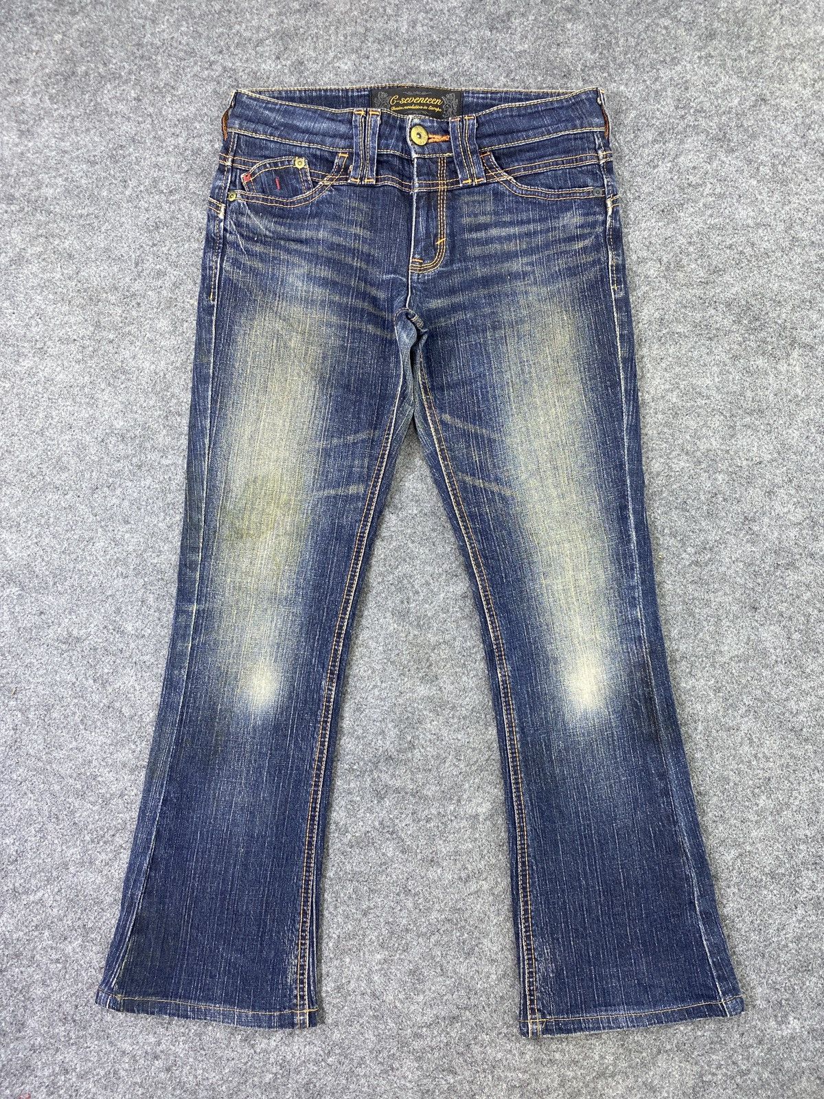 Japanese Brand C-Seventeen Blue Wash flare Jeans - J1016 Size 30" / US 8 / IT 44 - 1 Thumbnail