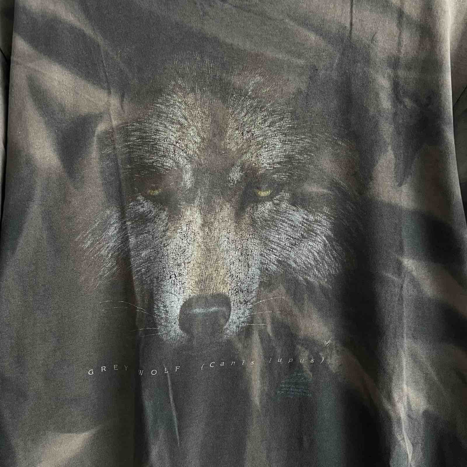 Vintage Vintage Distressed Grey Wolf Big Head Tee Sz L Size US L / EU 52-54 / 3 - 2 Thumbnail