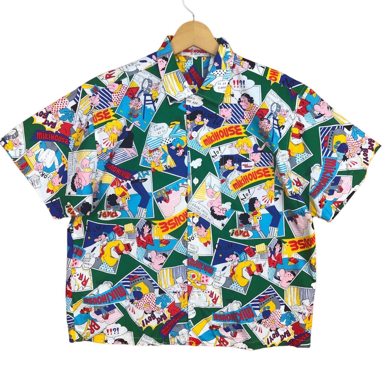 Vintage Vintage 80s MIKI HOUSE All Over Print Cropped Shirt Size US M / EU 48-50 / 2 - 1 Thumbnail