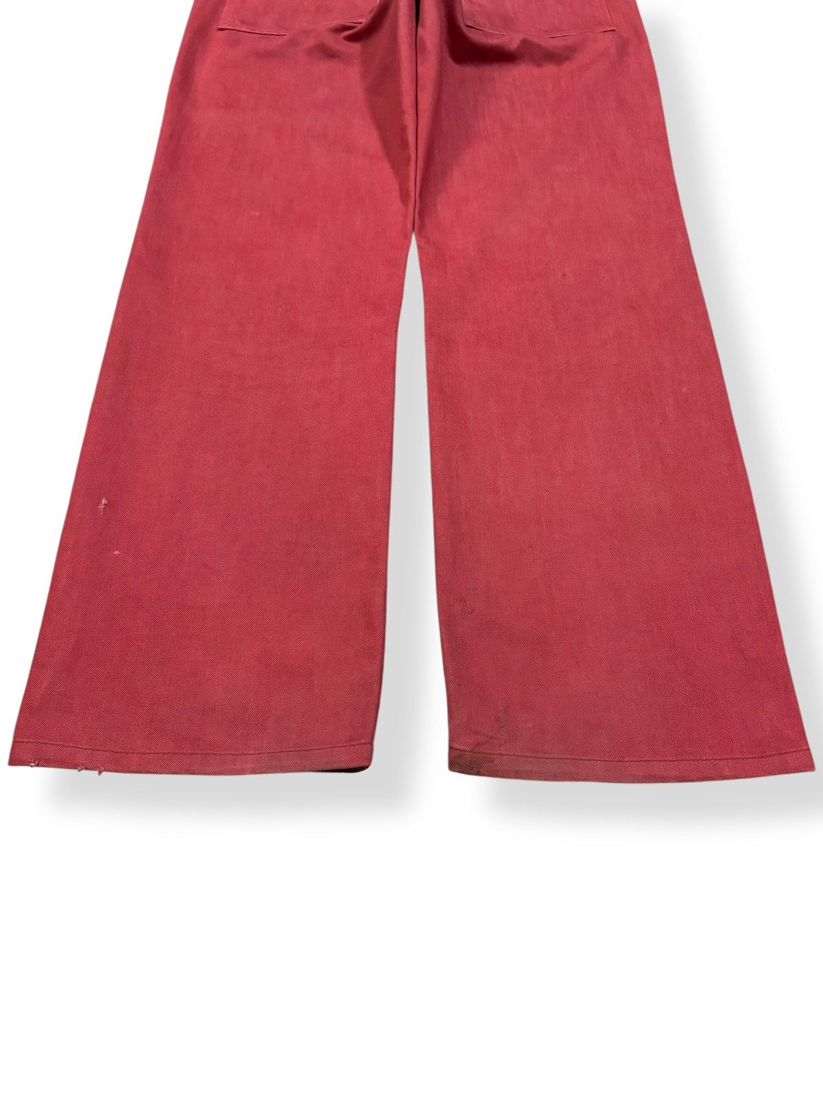 PPFM Vintage Japanese Brand PPFM Red Baggy Bush Denim Pants Size US 30 / EU 46 - 14 Thumbnail