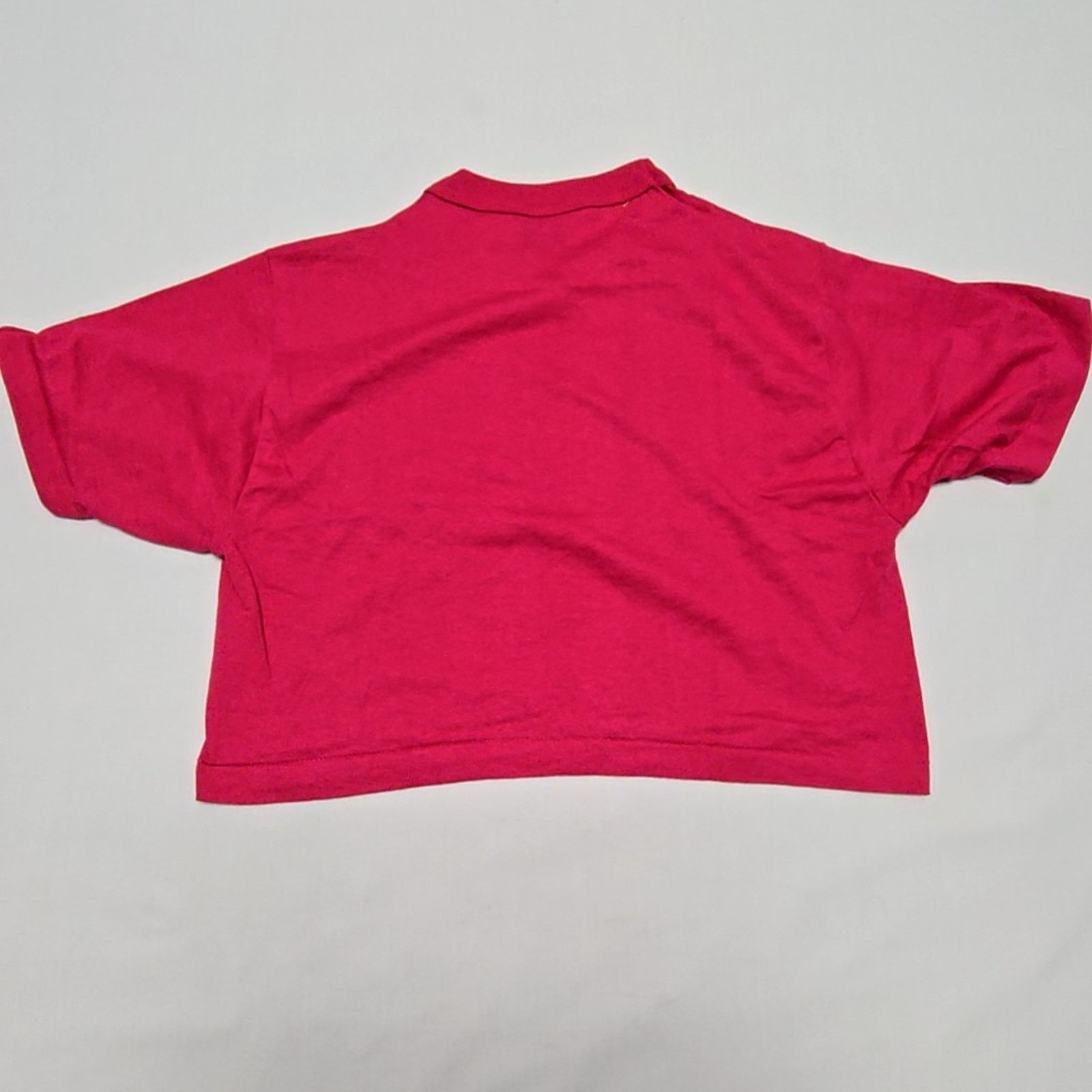 Jerzees Vintage Blank Shirt Solid Pink Crew Neck Cropped S 34-36 Tee Size S / US 4 / IT 40 - 3 Thumbnail