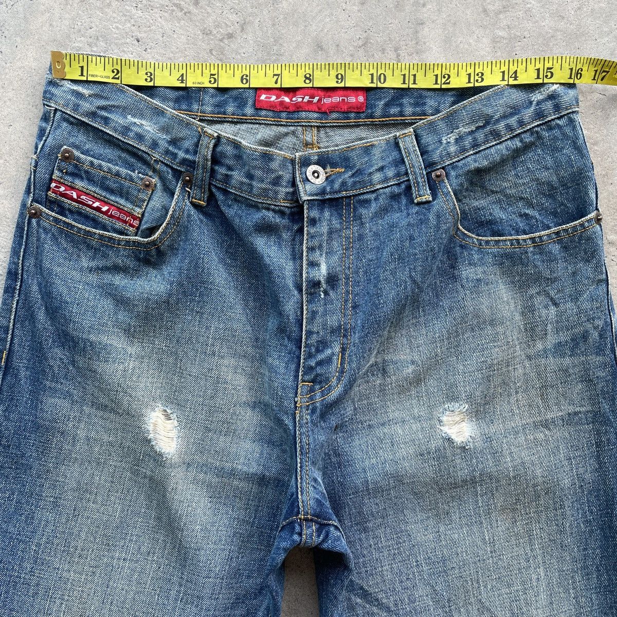 Japanese Brand Vintage Dash Jeans Japan Faded Distressed Denim Pants W32x30 Size US 32 / EU 48 - 6 Thumbnail