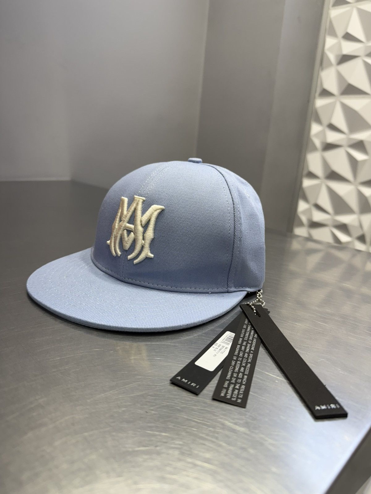 Amiri Amiri MA Fitted Cap – Baby Blue (SS23) - Size M - Brand New Size ONE SIZE - 1 Thumbnail
