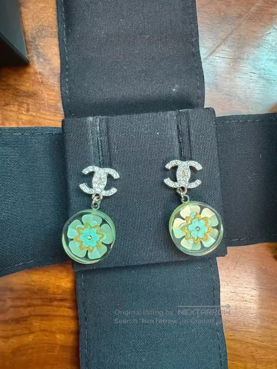 Chanel Chanel Double C Crystal Rhinestone Acrylic Earrings| Size ONE SIZE - 3 Thumbnail