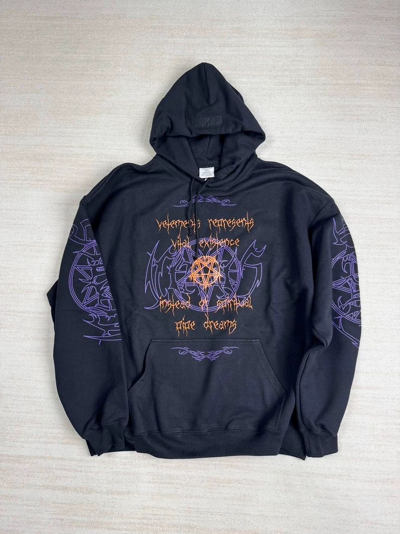 Vetements Vetements Black Vital Existence Goth Print Hoodie 2506-Next Size US S / EU 44-46 / 1 - 2 Thumbnail