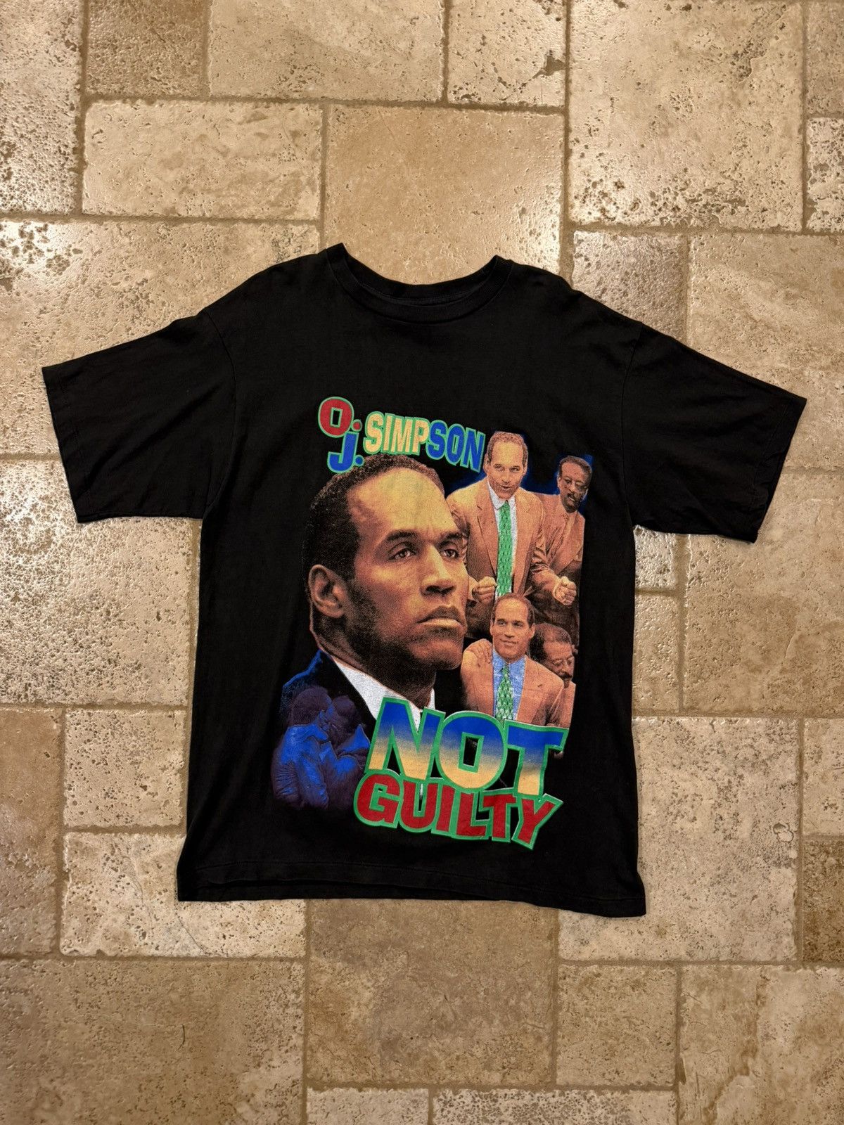 Vintage Vintage OJ Simpson Not Guilty Juice is Loose Rap Tee T-Shirt Size US XL / EU 56 / 4 - 12 Thumbnail
