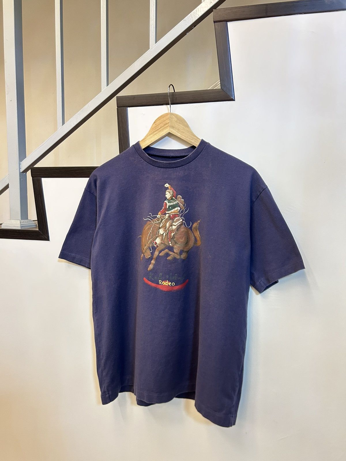 Helmut Lang 💥RARE 💥VINTAGE Karl Helmut "Rodeo" Graphic T-Shirt Size US M / EU 48-50 / 2 - 2 Thumbnail