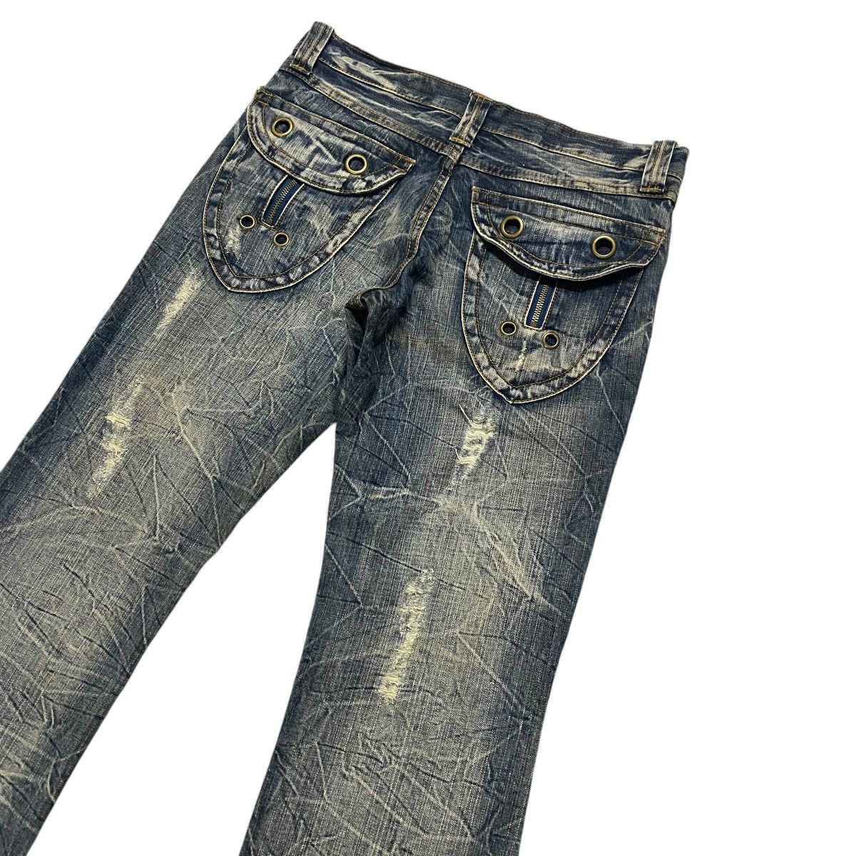 semanticdesign Semantic Design Distressed Denim Flare Jeans Size US 31 - 1 Thumbnail