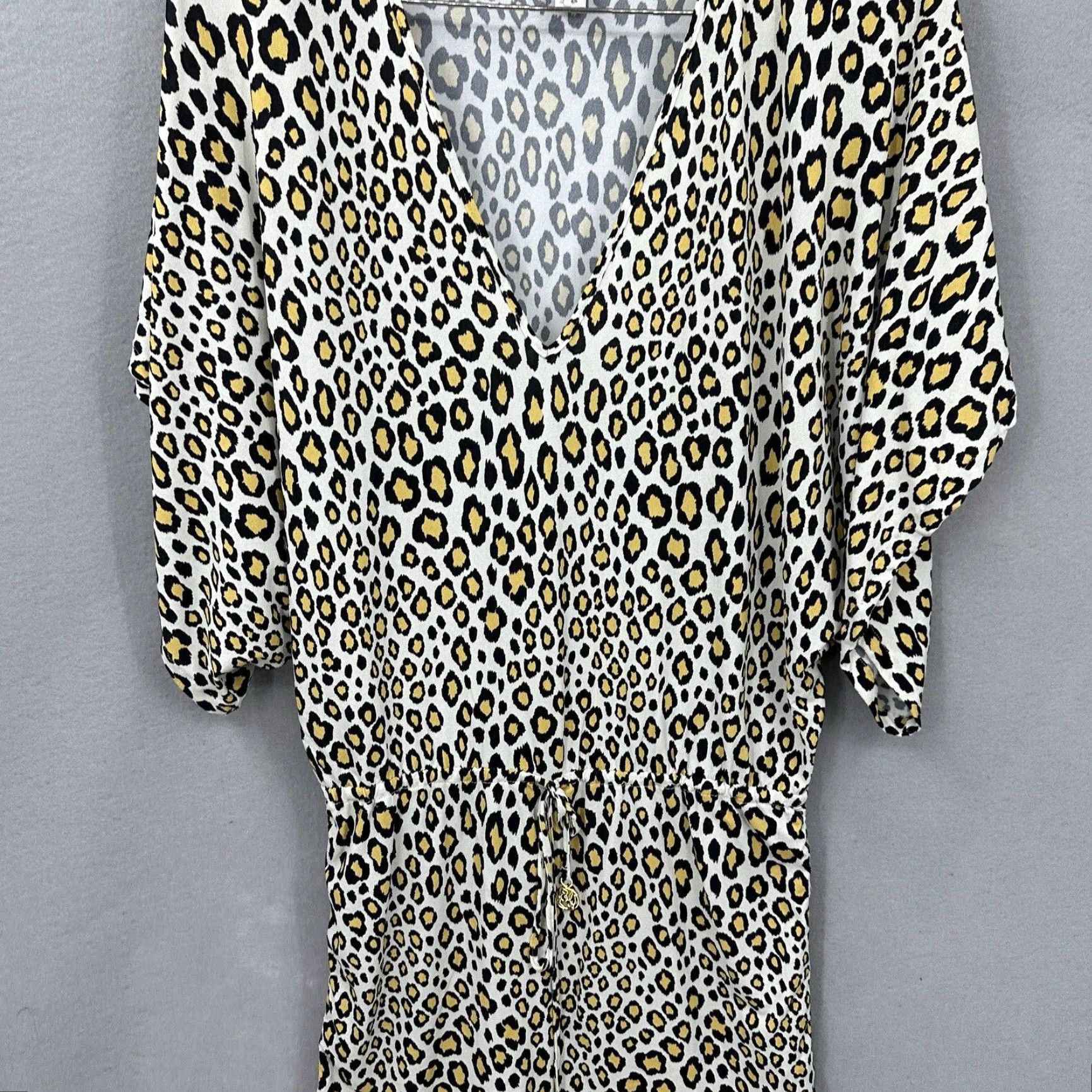 Vintage Luli Fama Cabana Dress Women XS Cheetah Leopard Print Dolman Boho Quiet Lux Mini Size XS / US 0-2 / IT 36-38 - 4 Thumbnail