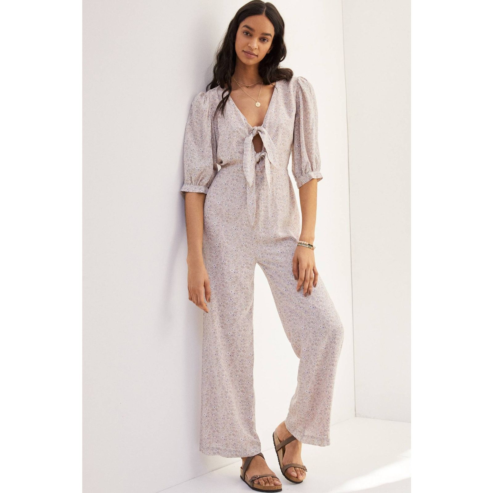 Anthropologie New Anthropologie Aceline Floral Jumpsuit En Saison $178 XS Size 26" / US 2 / IT 38 - 1 Thumbnail