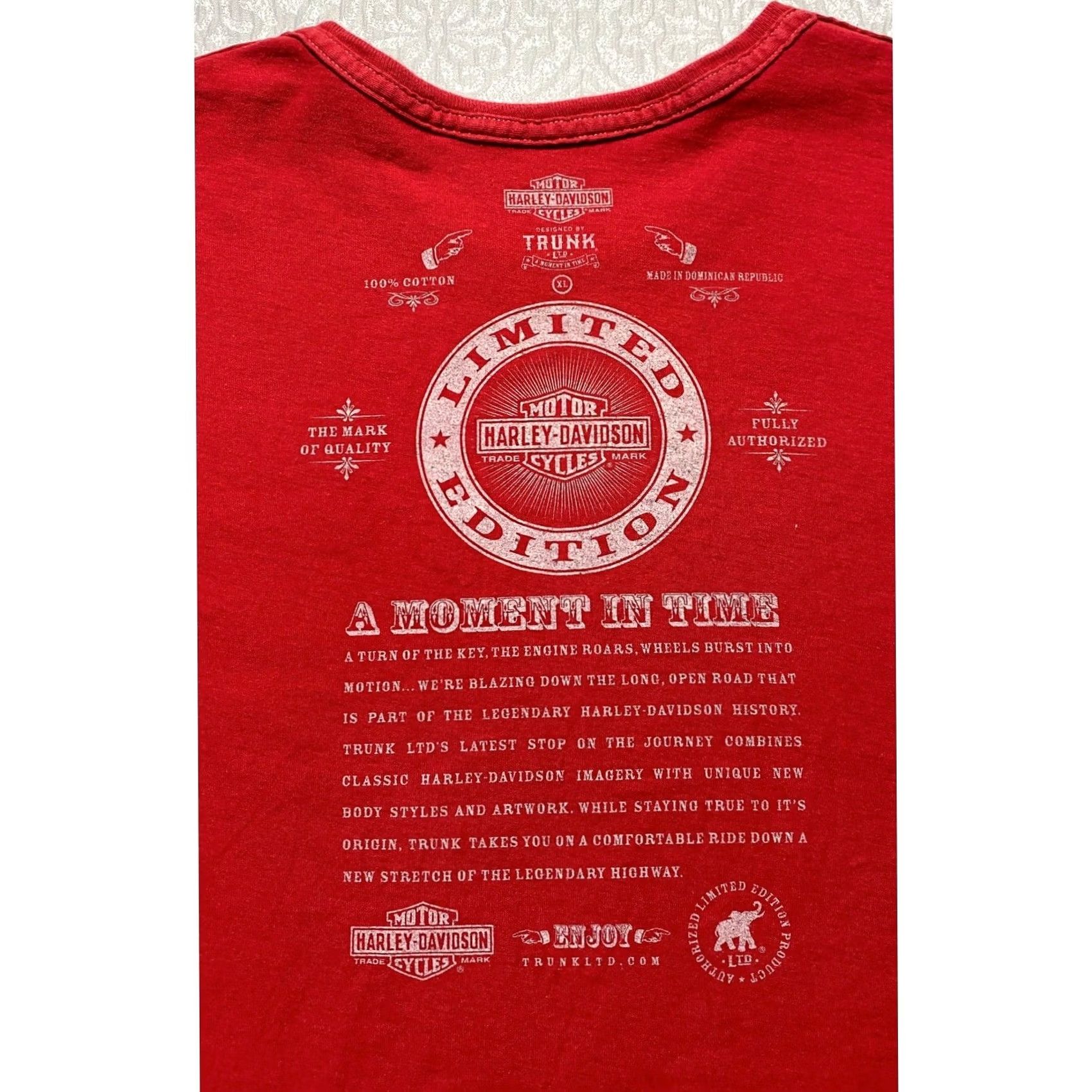 Harley Davidson Harley-Davidson Trunk Ltd Red Eagle Graphic T-Shirt XL Limited Edition 2009 Size US XL / EU 56 / 4 - 6 Thumbnail