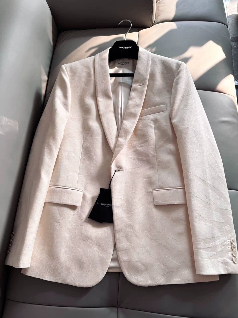 Saint Laurent Paris White Spring/Summer Poster Jacket-2506