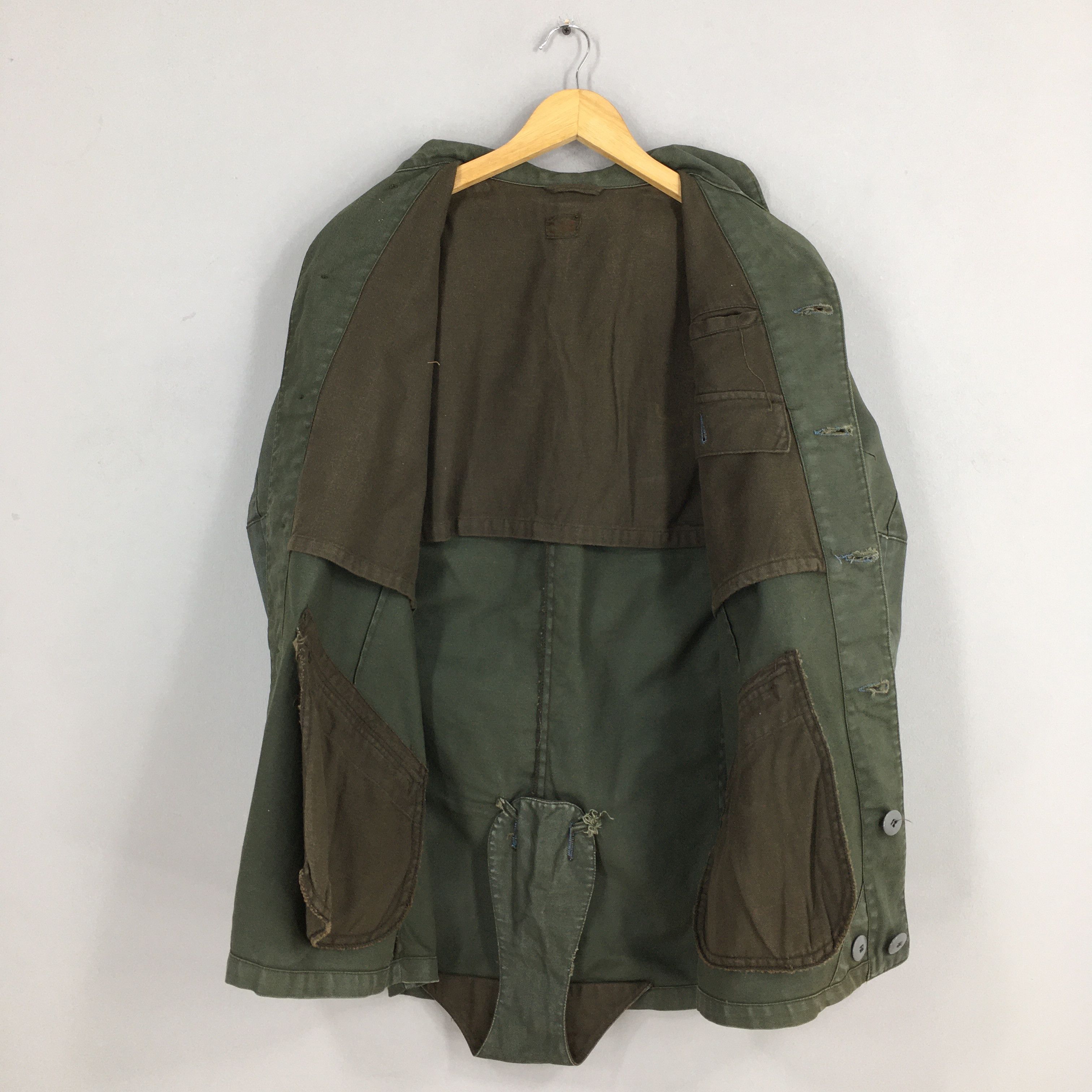 Vintage 70's Swedish C48 Infrantry Military Olive Jacket Medium Size US M / EU 48-50 / 2 - 6 Thumbnail