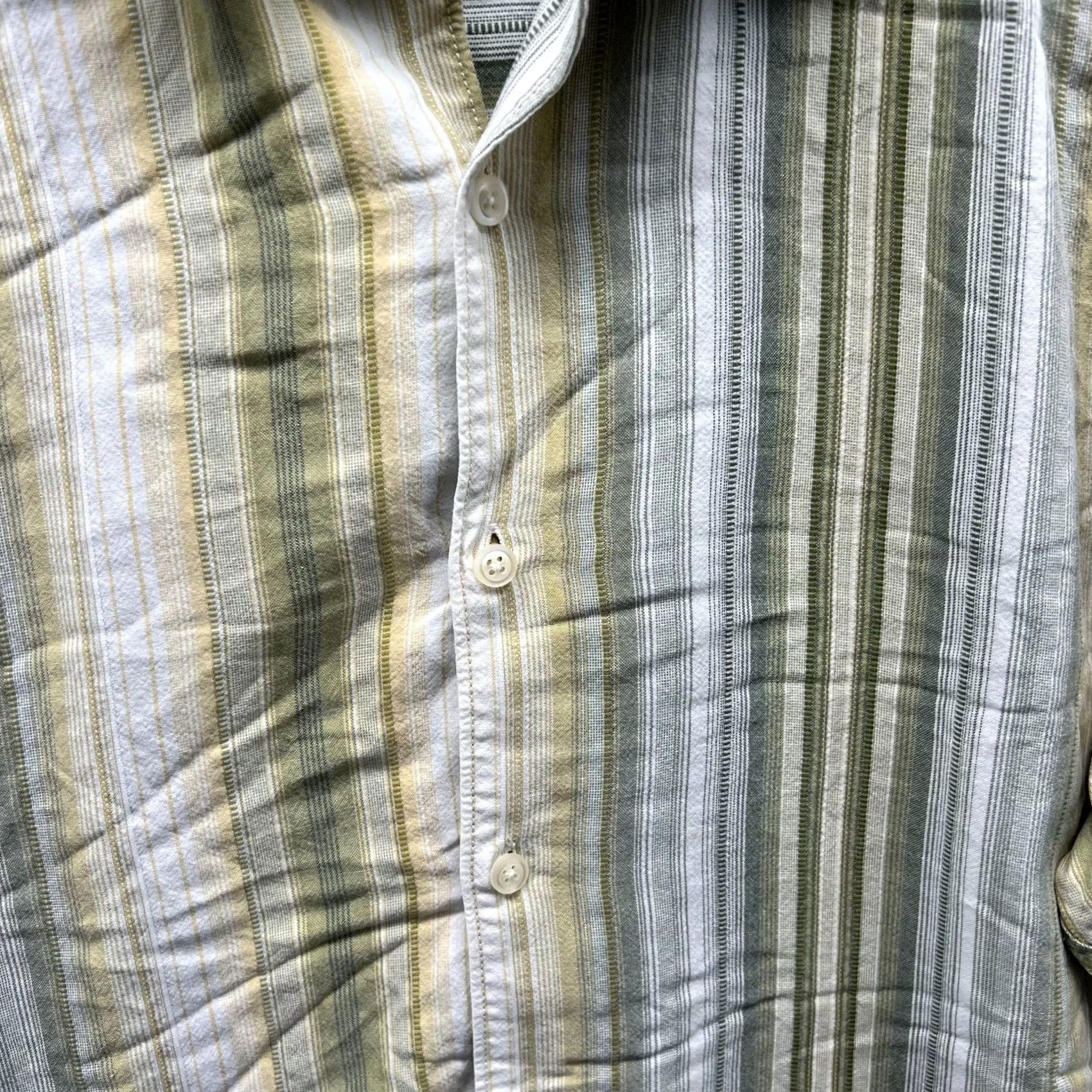 Tommy Bahama VINTAGE Tommy Bahama Shirt Mens L Green Yellow Striped Button-Down Tencel Size US L / EU 52-54 / 3 - 7 Thumbnail