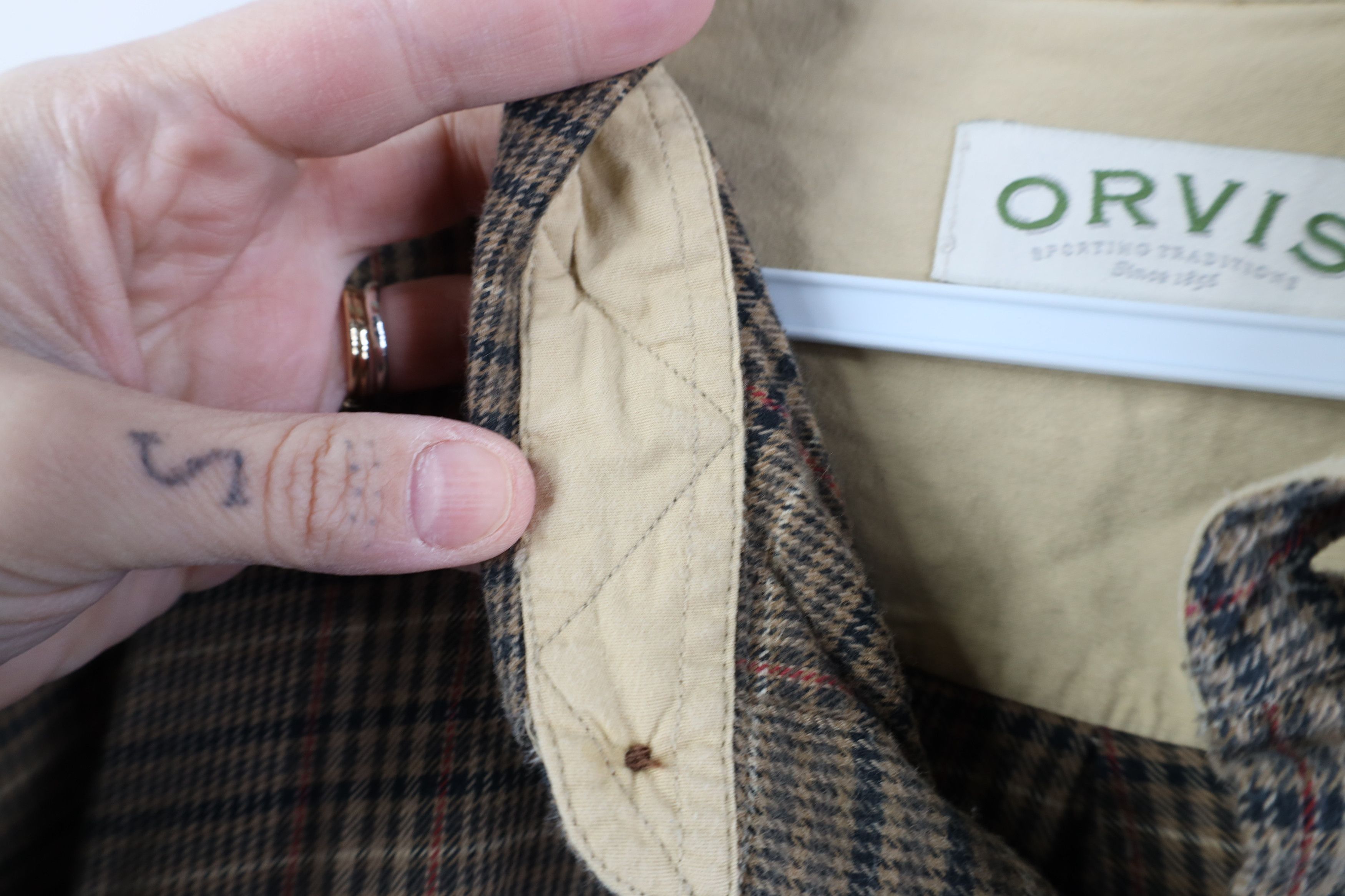 Orvis Vintage 90s Orvis Flannel Collared Button Down Shirt Size US XL / EU 56 / 4 - 4 Thumbnail