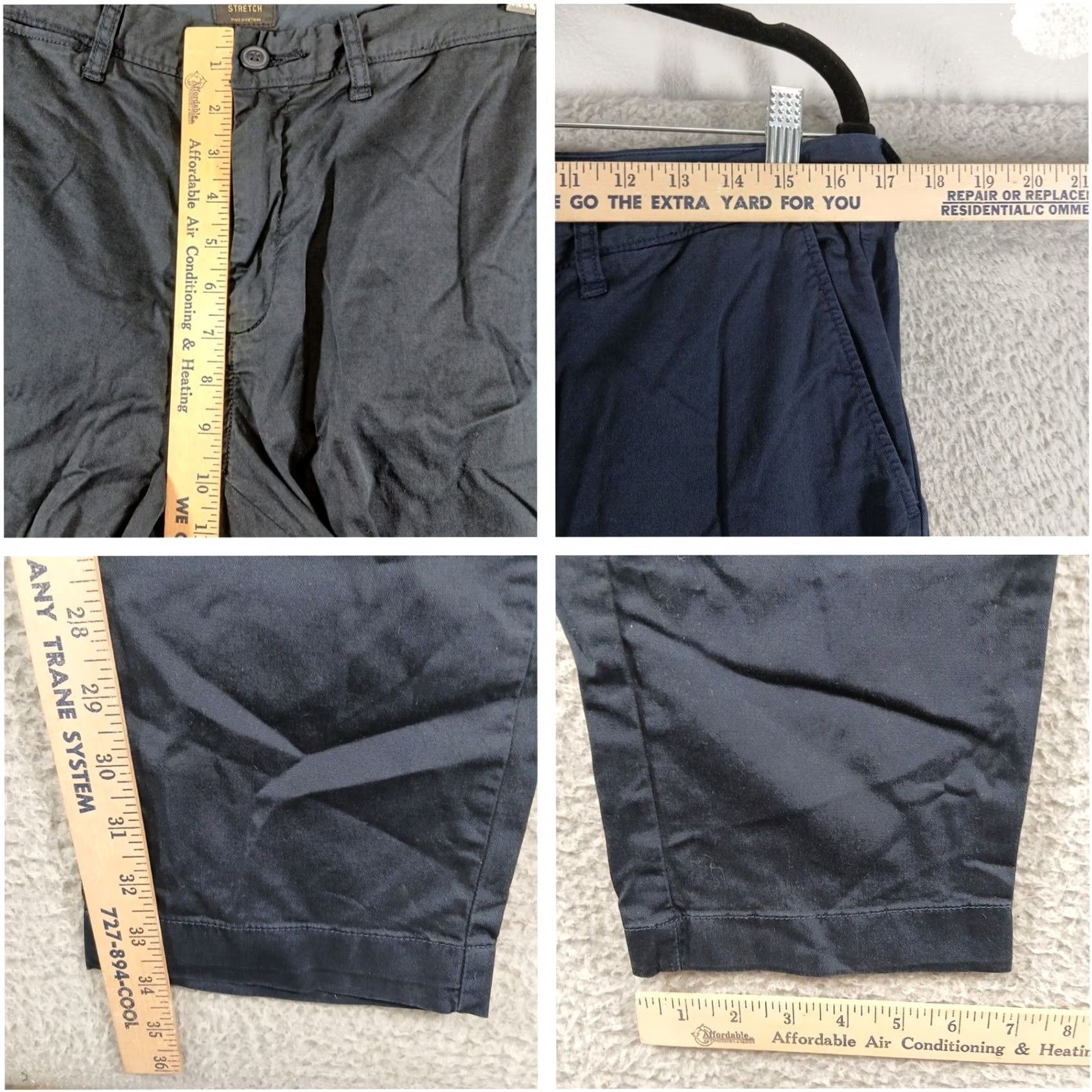 J.Crew J. Crew Stretch Chino Pants Slim Fit Navy Blue 32x34 Men Casual Workwear Chino Slim Fit Pockets Zipper Button Logo Size US 32 / EU 48 - 5 Thumbnail