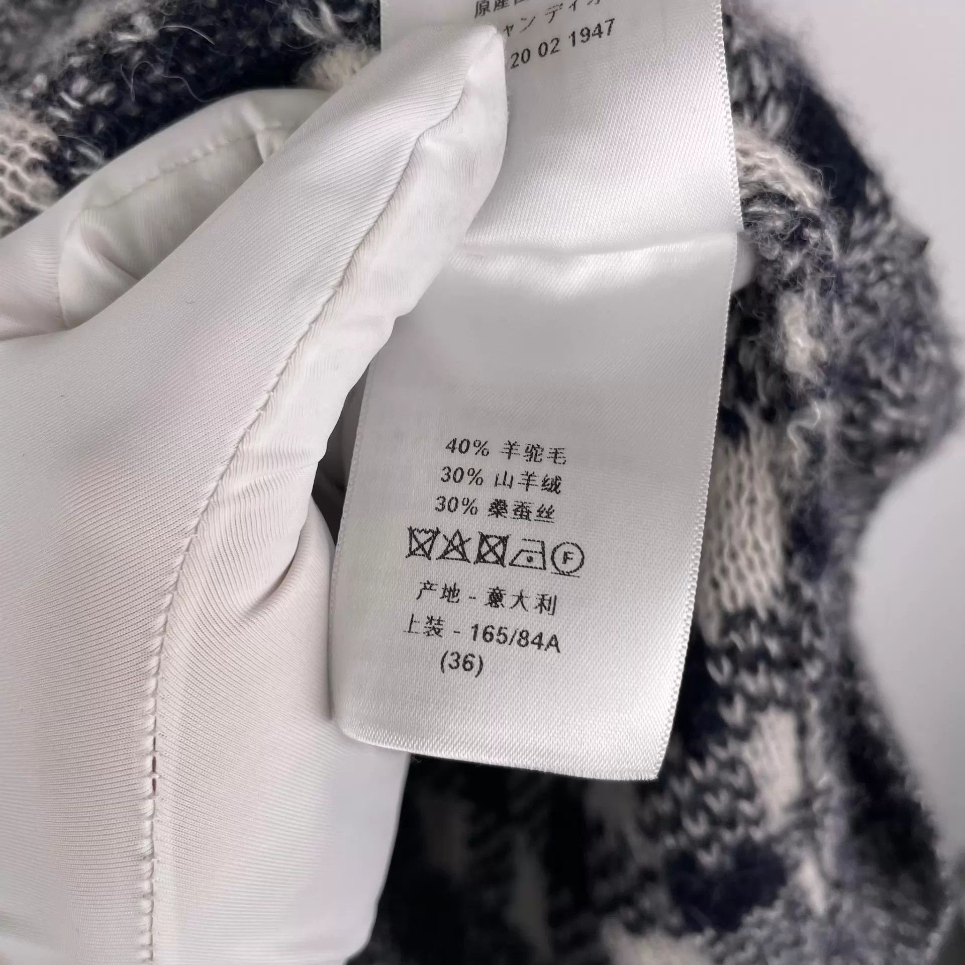 Dior Dior Wool Cardigan Black White Checkered 36 Size XS / US 0-2 / IT 36-38 - 5 Thumbnail
