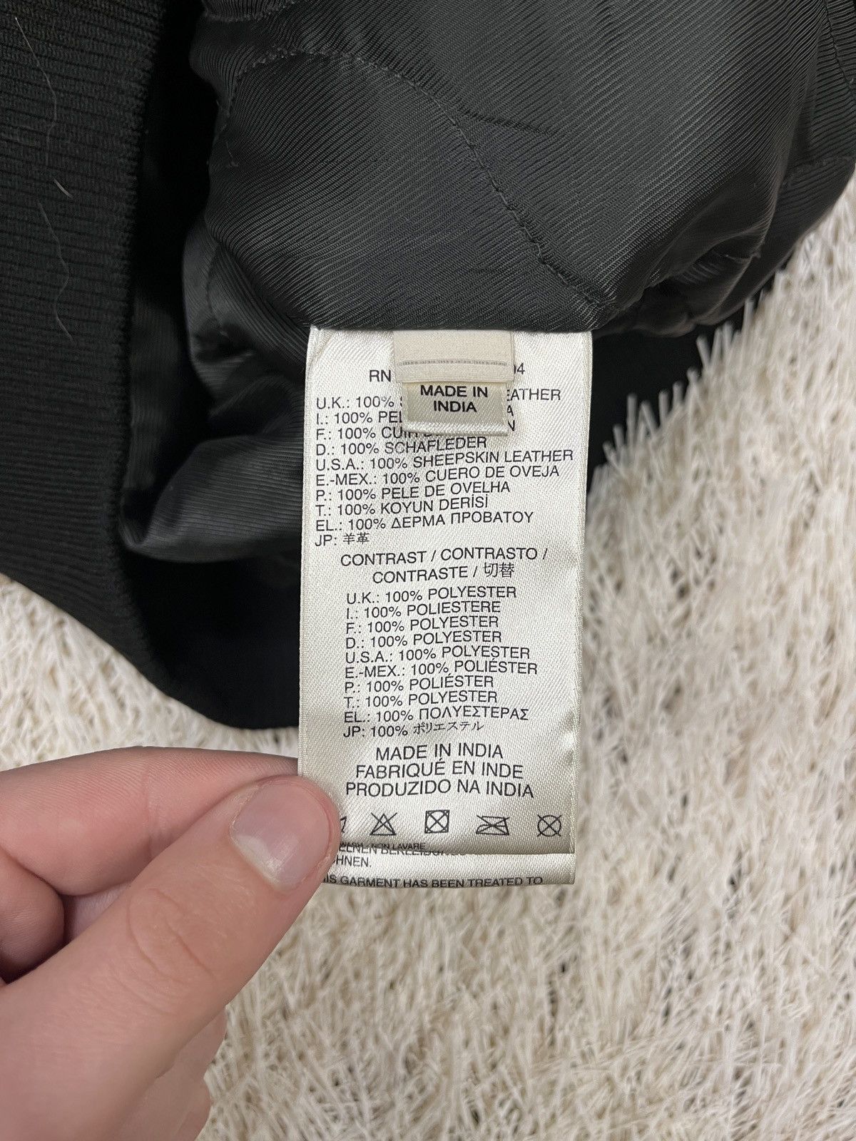 Diesel DIESEL OUR Superior Mens Bomber Leather Jacket Racer Coat Size US S / EU 44-46 / 1 - 7 Thumbnail