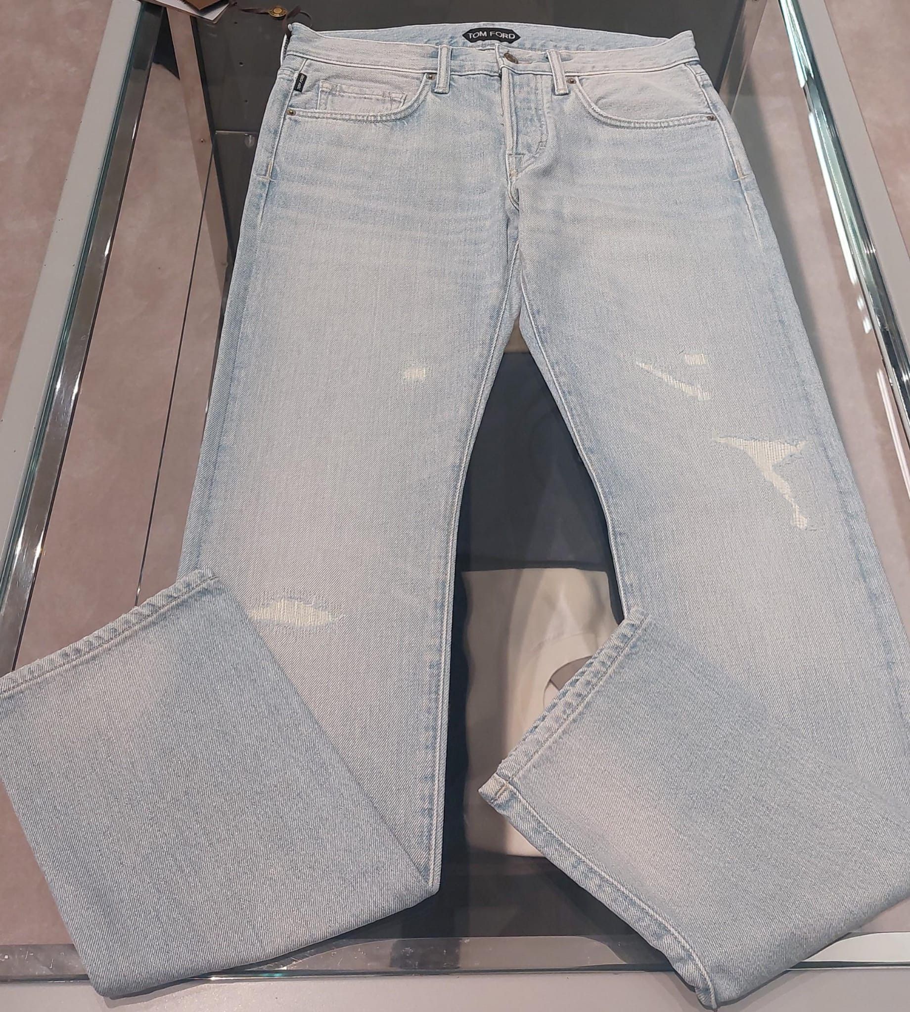 Tom Ford o1loc1c0924 DPS001 Slim Jeans in Light Blue Size US 34 / EU 50 - 3 Thumbnail
