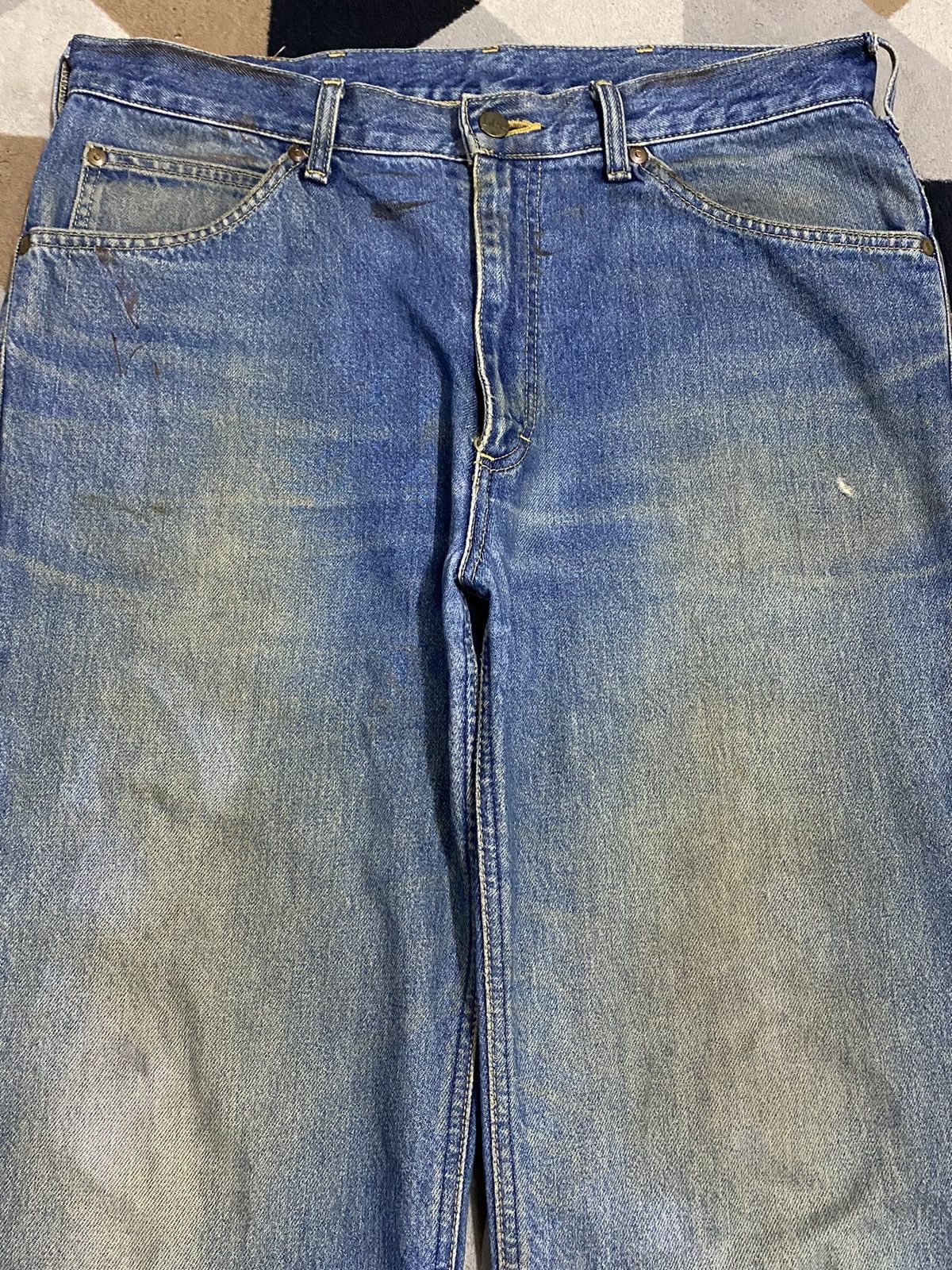 Lee Vintage Lee Mud Wash Distressed Loose Jeans Size US 33 - 3 Thumbnail