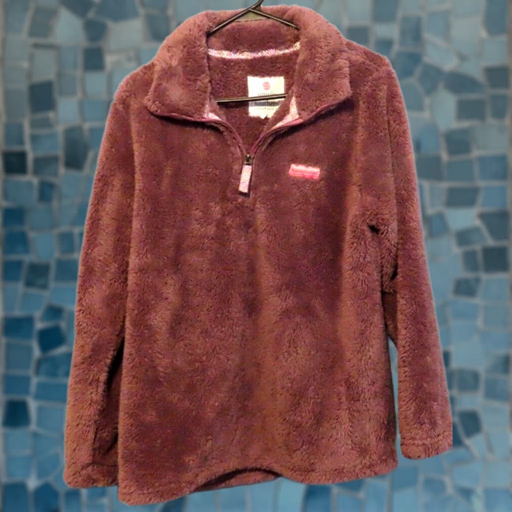 Vintage Simply Southern Sweatshirt Purple Sherpa Shirt 1/4 Zip Pullover Womens S Small Size S / US 4 / IT 40 - 1 Thumbnail