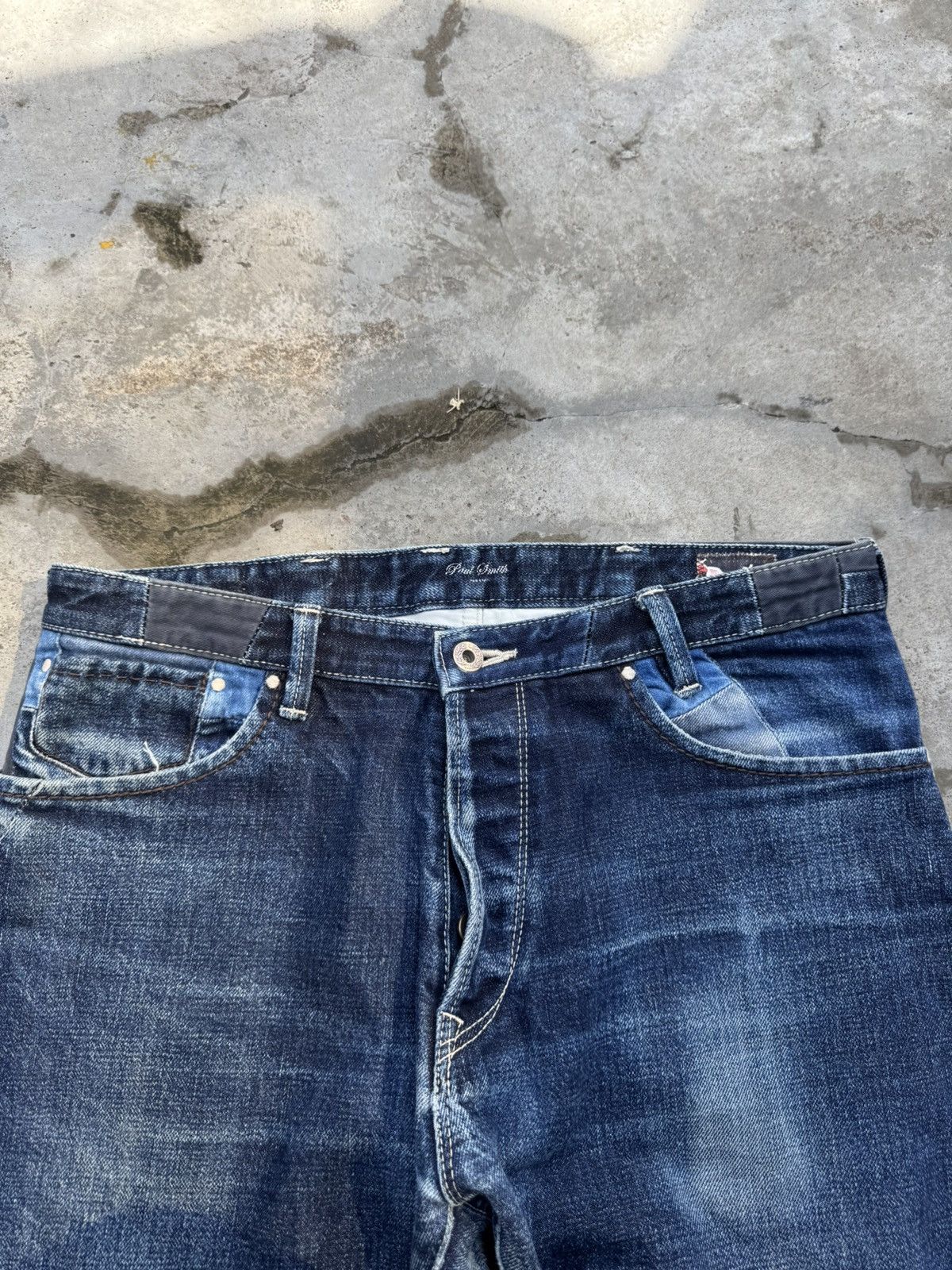 Japanese Brand Paul Smith Red Ear Selvedge Patchwork Selvedge Size US 33 - 3 Thumbnail