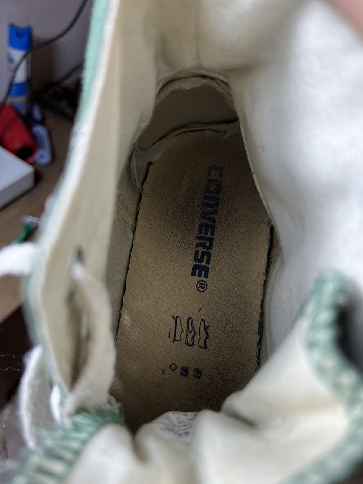 Converse Vintage Converse Chuck 70 High Washed Green Trashed 90s y2k Size US 9 / EU 42 - 17 Thumbnail
