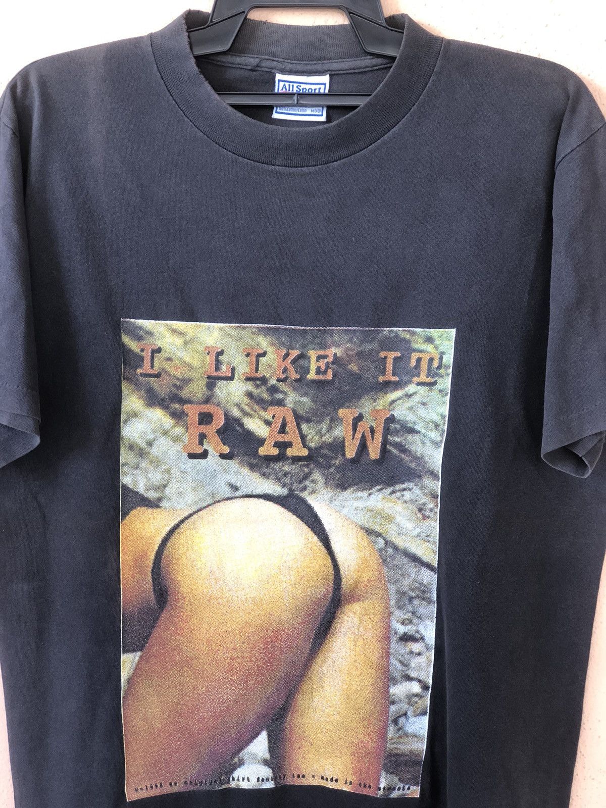 Vintage Vintage 90s RAW Nude Girl Rare Distressed Tee Size US L / EU 52-54 / 3 - 2 Thumbnail