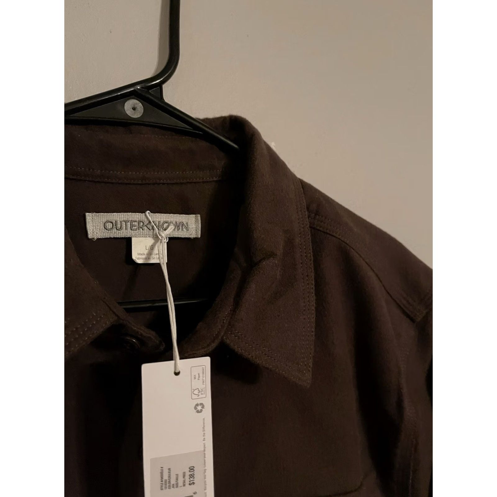 Outerknown Outerknown Terra Nova Moleskin Shirt Brown Chamois Flannel - Mens Large - New Size US L / EU 52-54 / 3 - 3 Thumbnail
