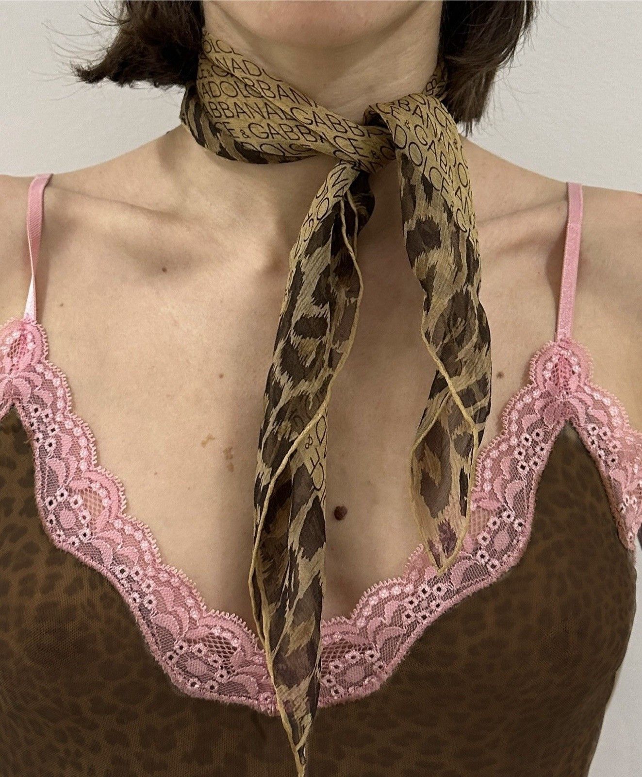 Dolce & Gabbana Dolce & Gabbana D&G Leopard Silk Square Scarf Monogram Size ONE SIZE - 1 Thumbnail