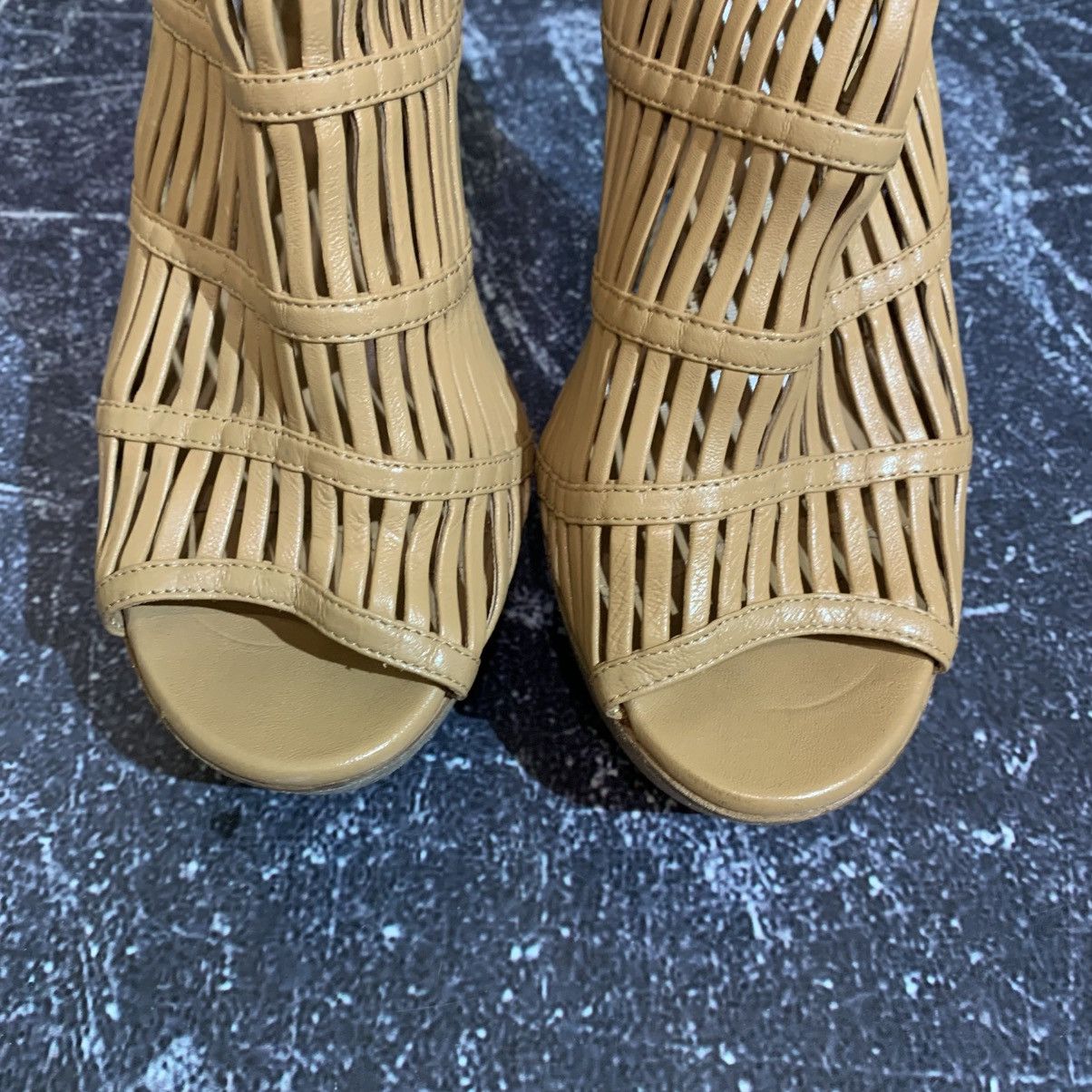 Alexander McQueen Alexander MaQueen Beige Leather Platform Cage Heels size 38 Size US 8 / IT 38 - 24 Thumbnail