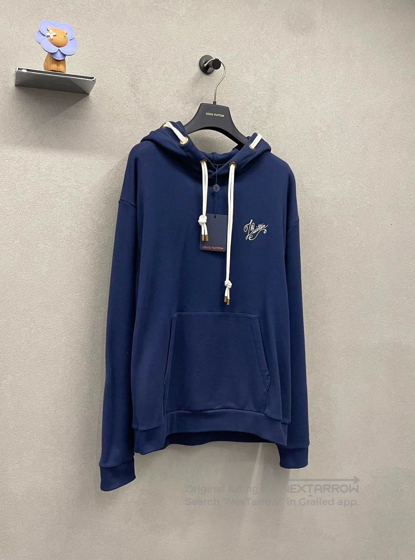 Louis Vuitton navy blue embroidered hoodie by Louis Vuitton. Size US L / EU 52-54 / 3 - 3 Thumbnail