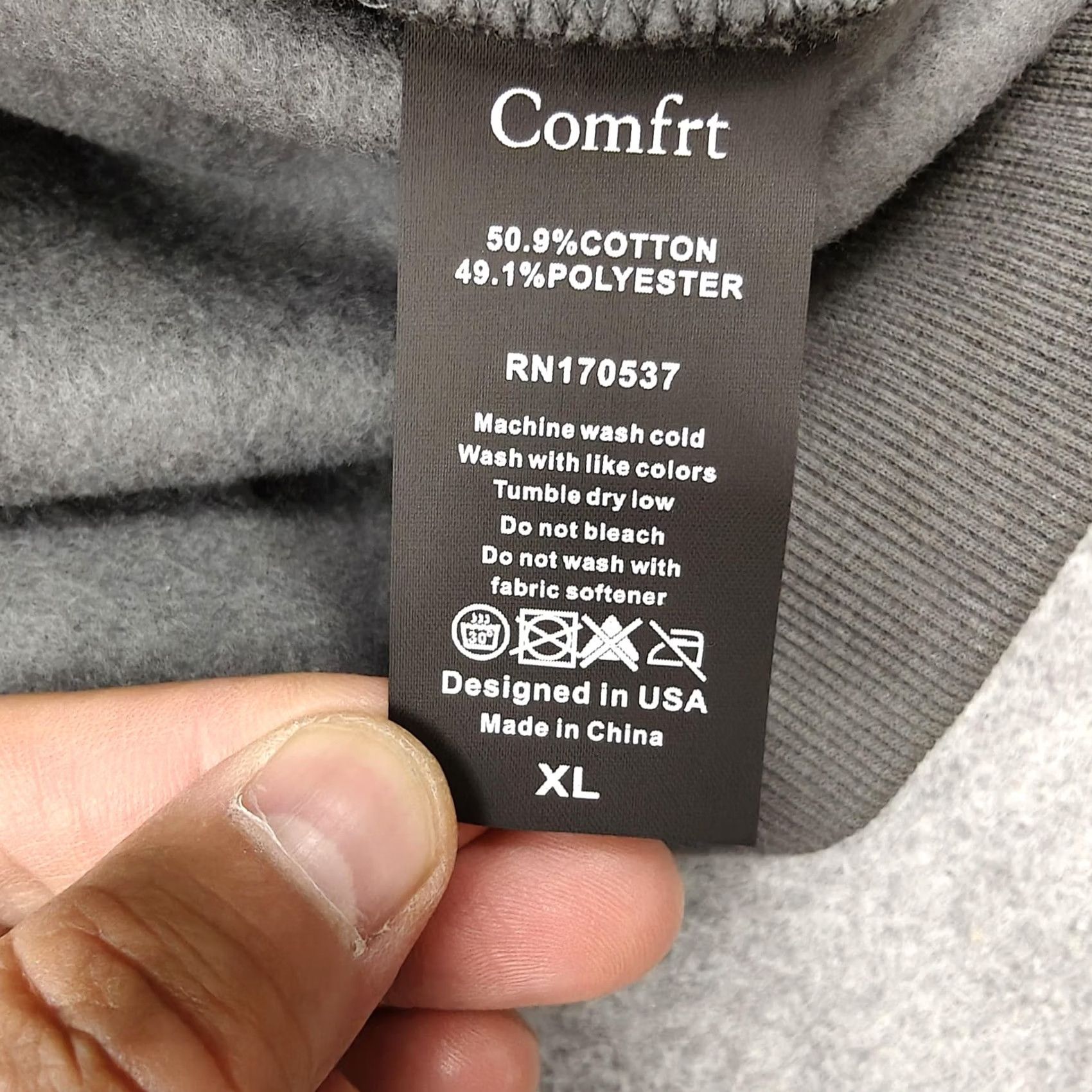 KangaROOS Comfrt Hoodie Mens XL Gray Fleece Pullover Kangaroo Logo Sleeve Zip Pockets Size US XL / EU 56 / 4 - 6 Thumbnail