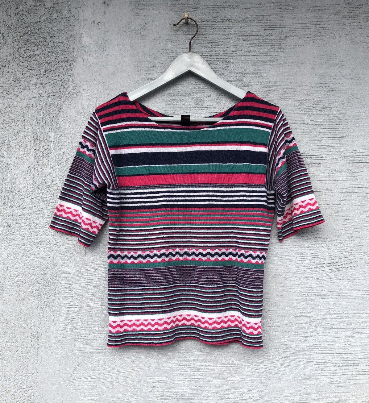 Louis Vuitton Louis Vuitton Multi Color Knit Blouse Size L / US 10 / IT 46 - 1 Thumbnail