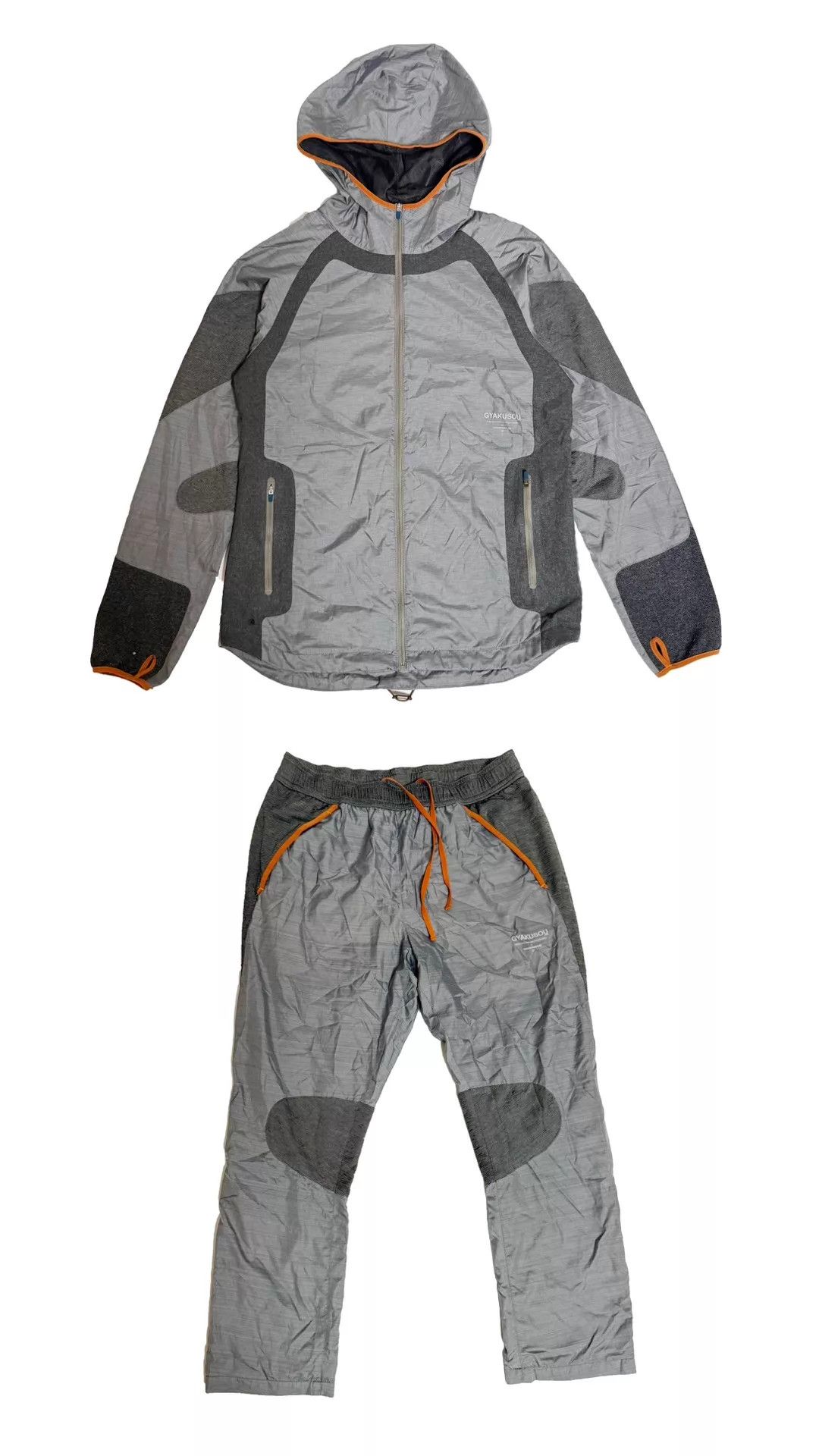 Nike GYAKUSOU Nike Lab Hooded Running Jacket Silver Gray Orange Size US L / EU 52-54 / 3 - 8 Thumbnail