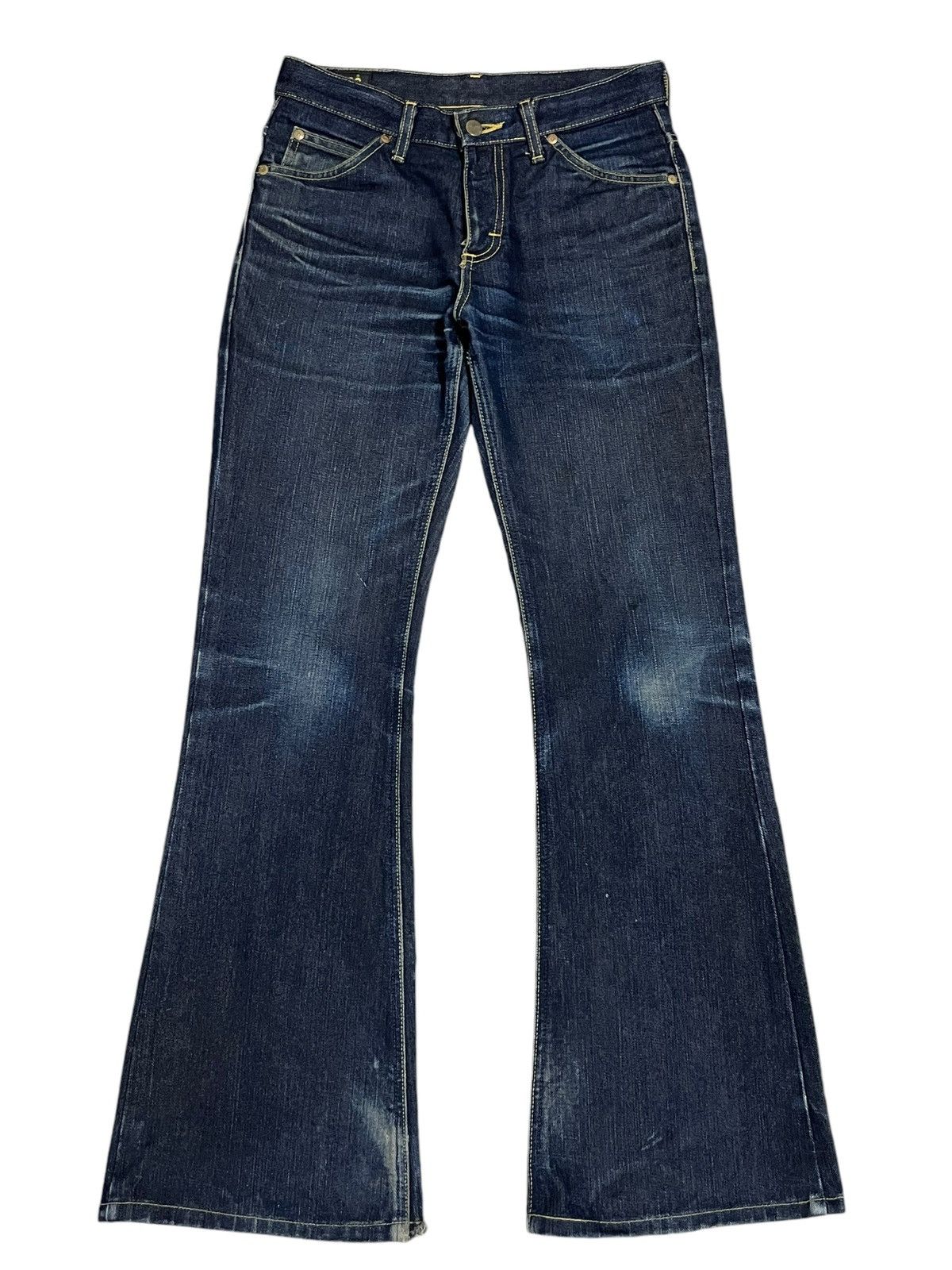 Lee Vintage Y2K Lee Riders Indigo Wash Frayed Flare Jeans Size US 29 - 2 Thumbnail